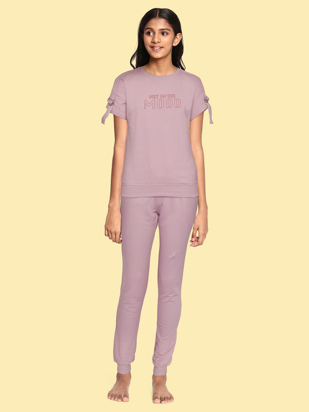 

UTH by Roadster Girls Purple Printed Detail Co-ord Set