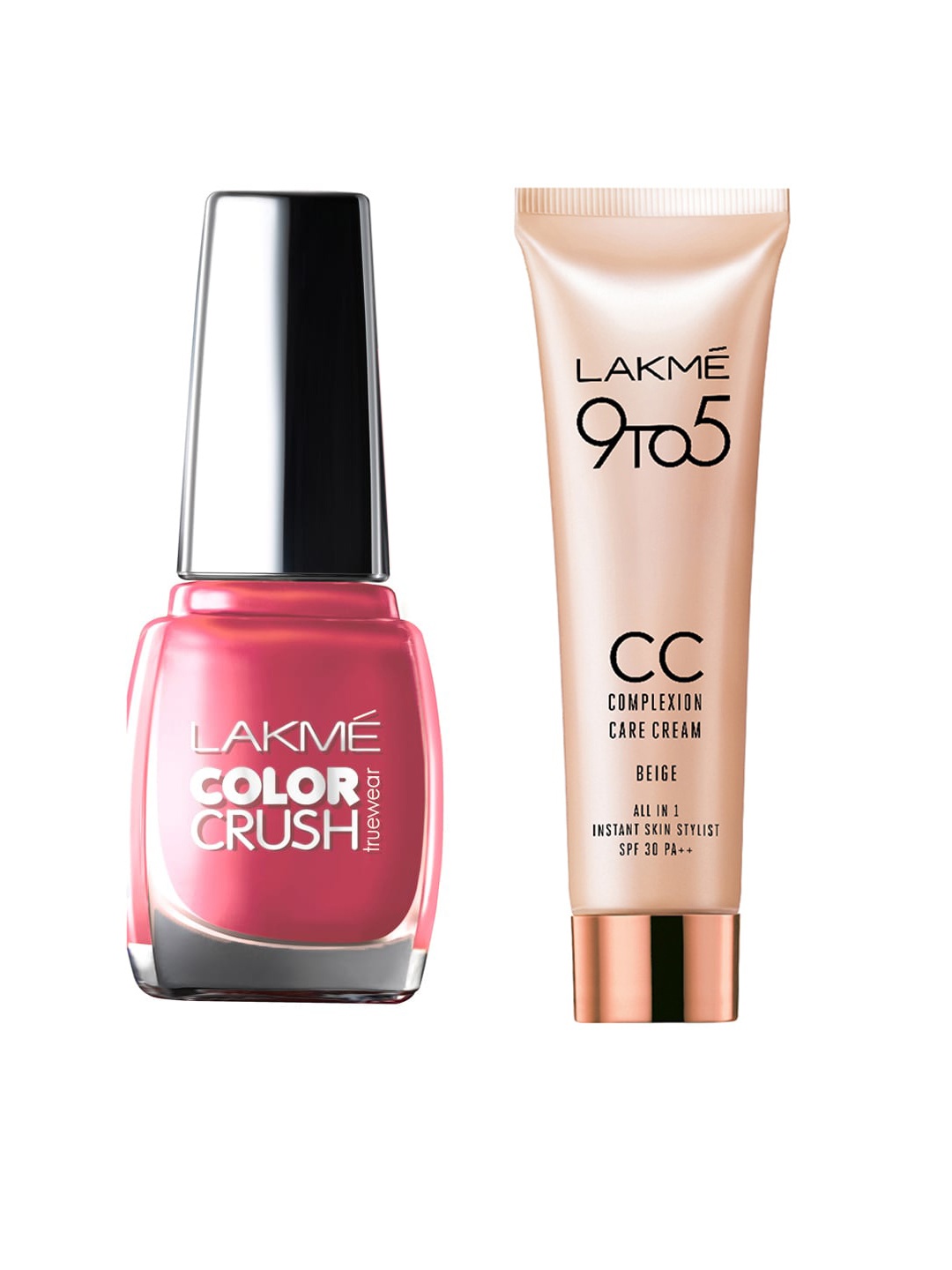 

Lakme Set of 2 Nail Polish & Complexion Care Cream, Pink