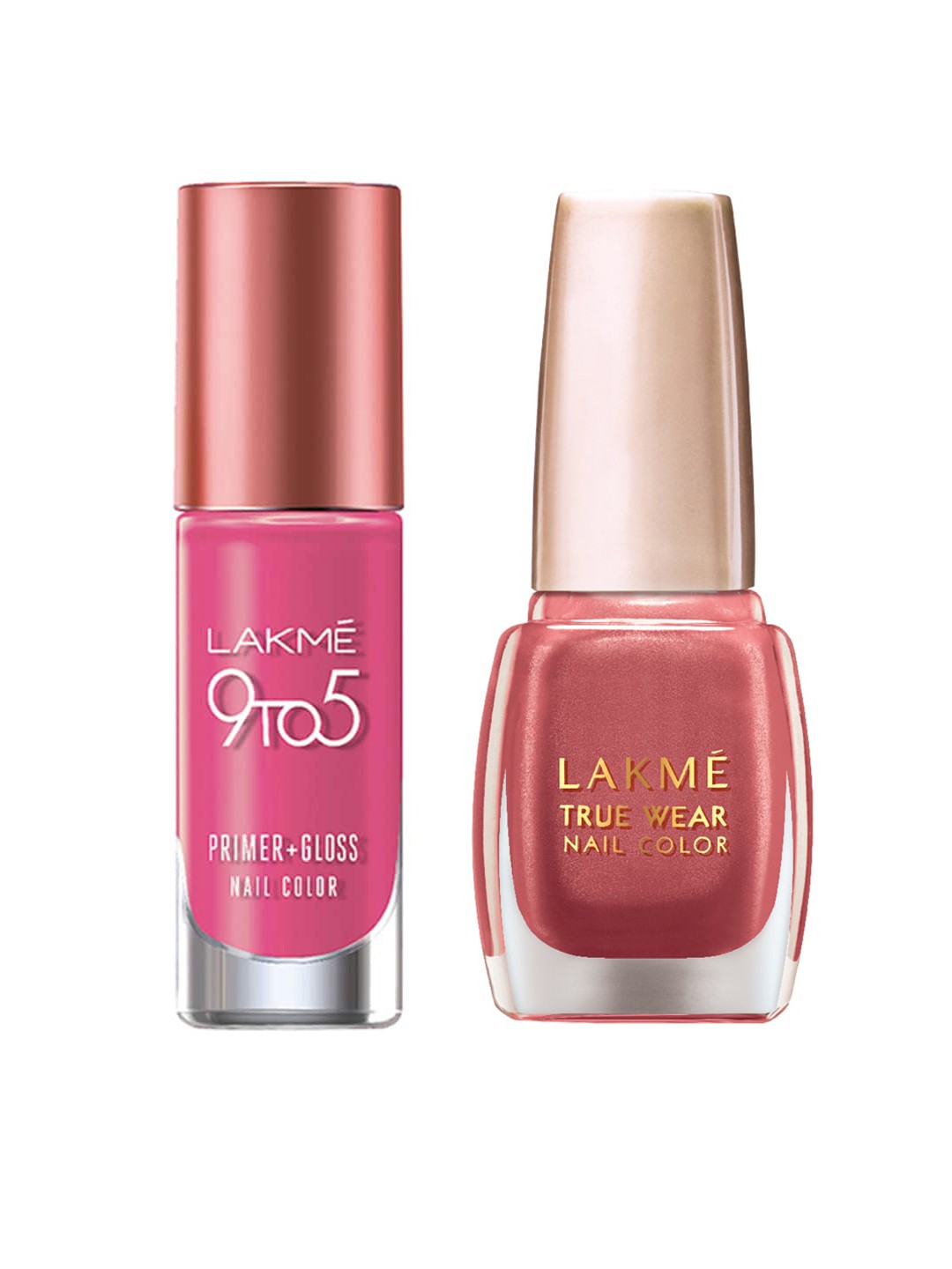 

Lakme Set of True Wear & 9TO5 Primer-Gloss Nail Color, Pink