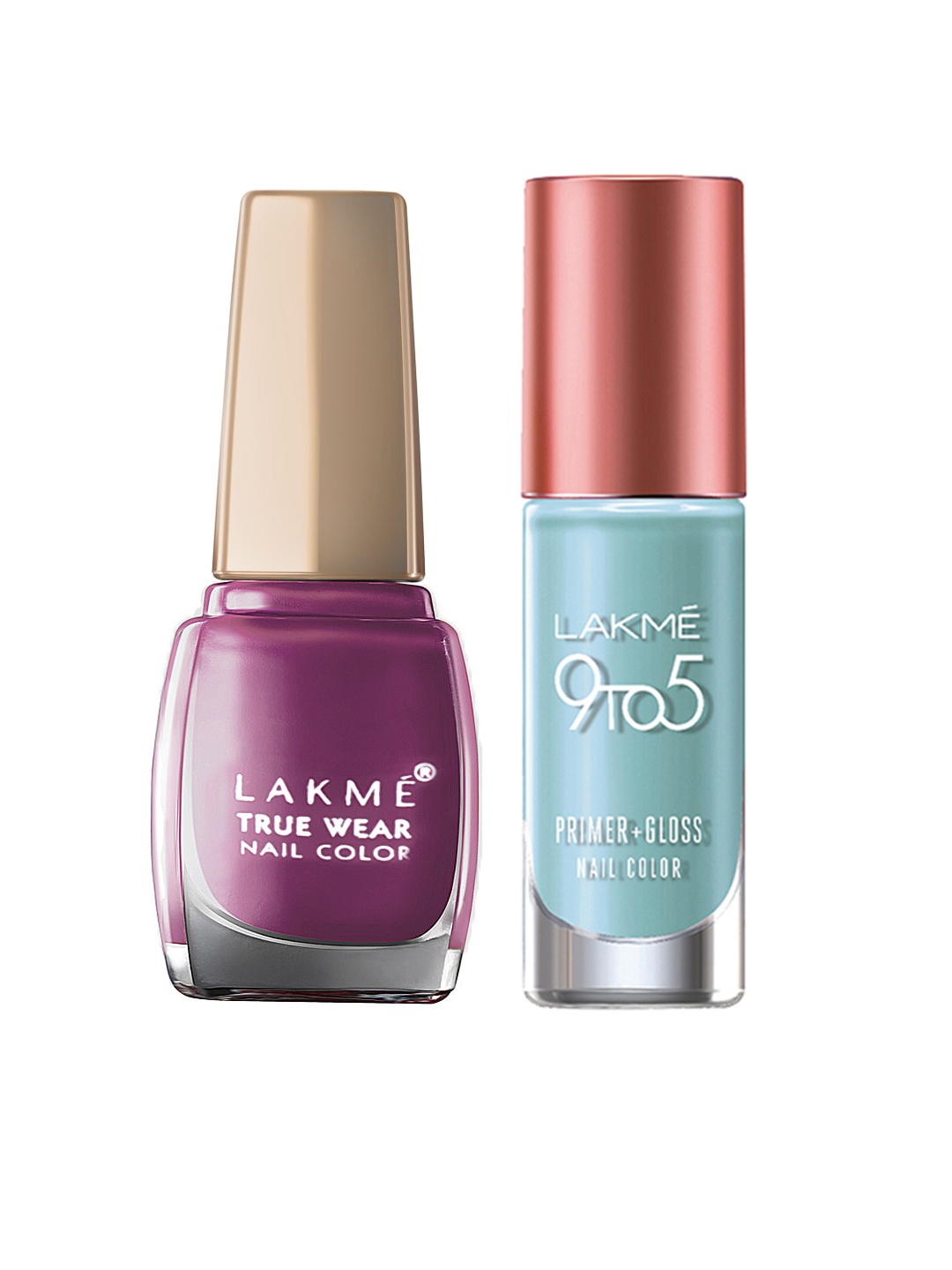 

Lakme Set of True Wear & 9TO5 Primer-Gloss Nail Color, Blue