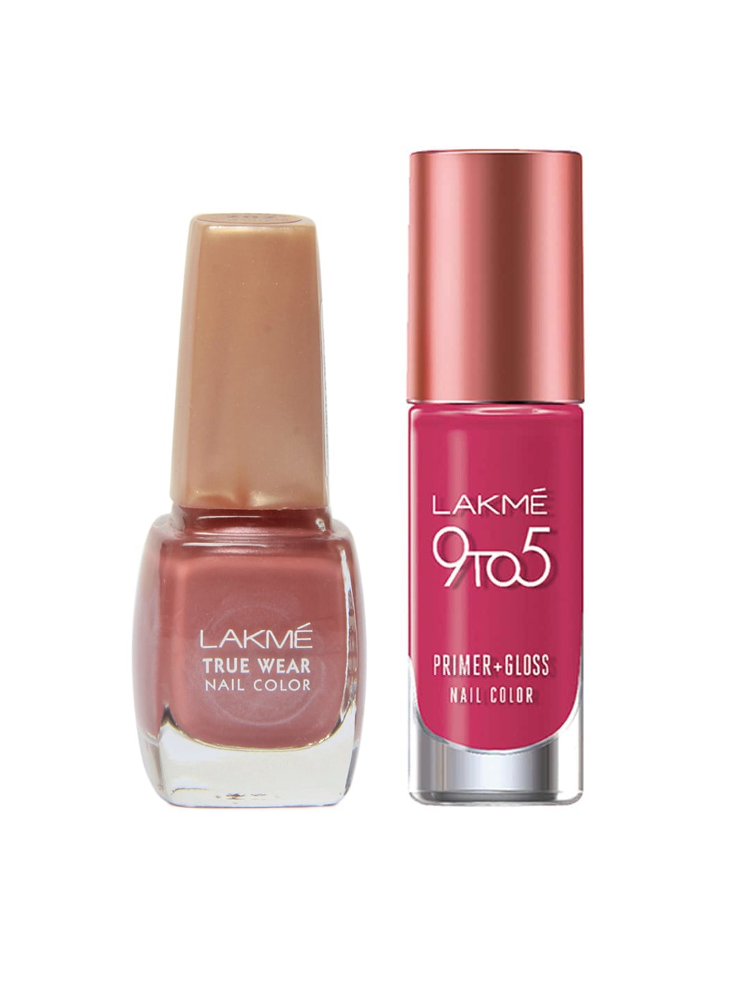

Lakme Set of True Wear & 9TO5 Primer-Gloss Nail Color, Magenta