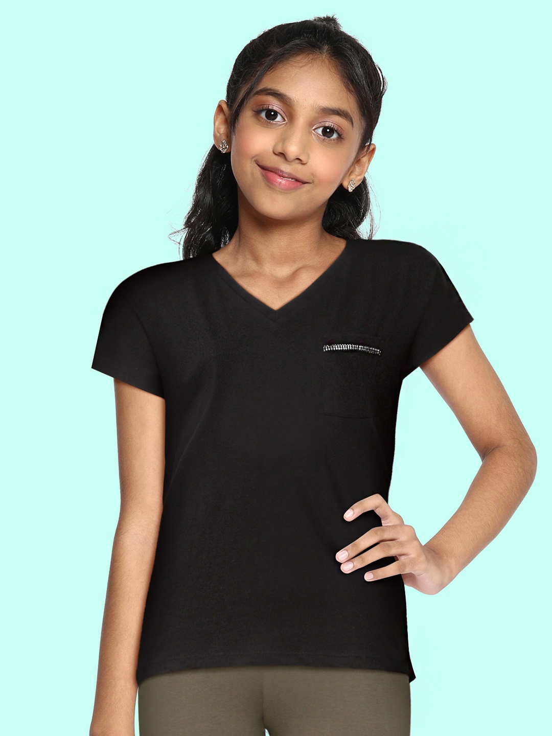 

UTH by Roadster Girls Black Pure Cotton Top