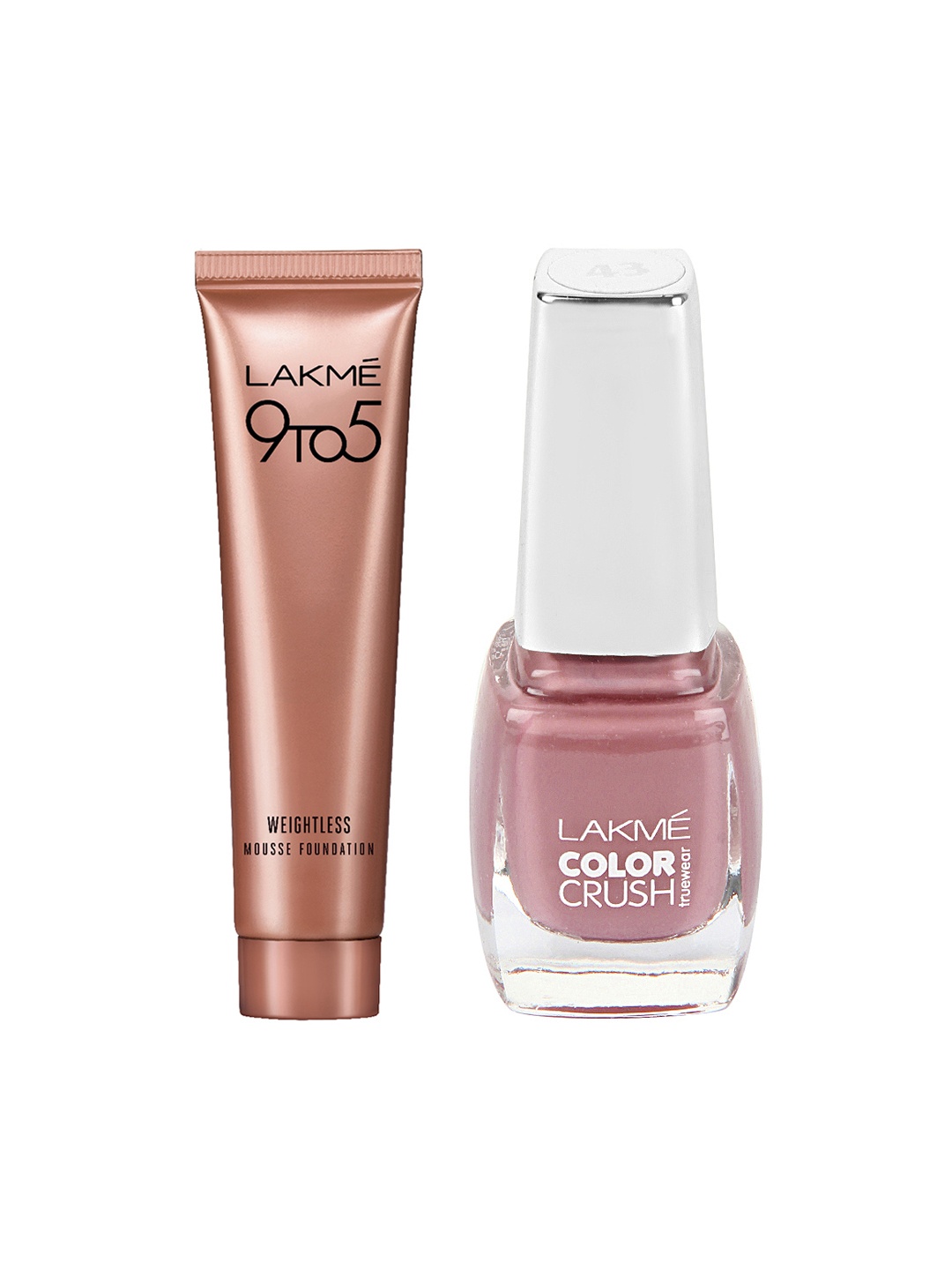 

Lakme Set of Nail Polish & Mousse Foundation, Pink