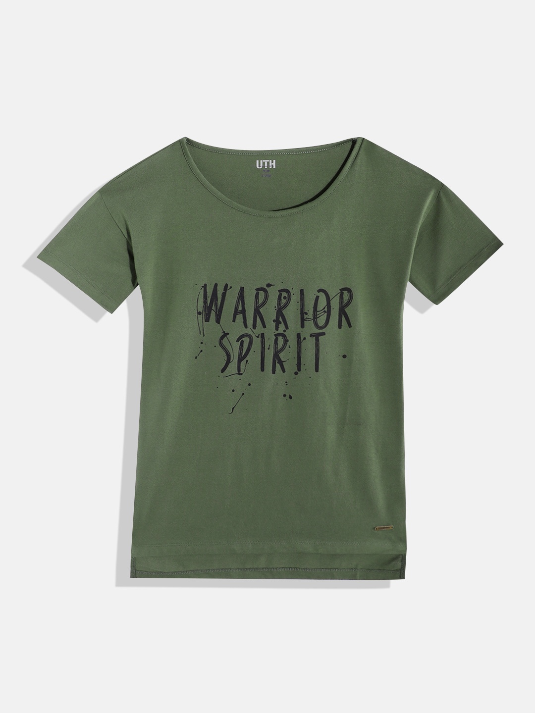 

UTH by Roadster Girls Typography Printed T-shirt, Olive
