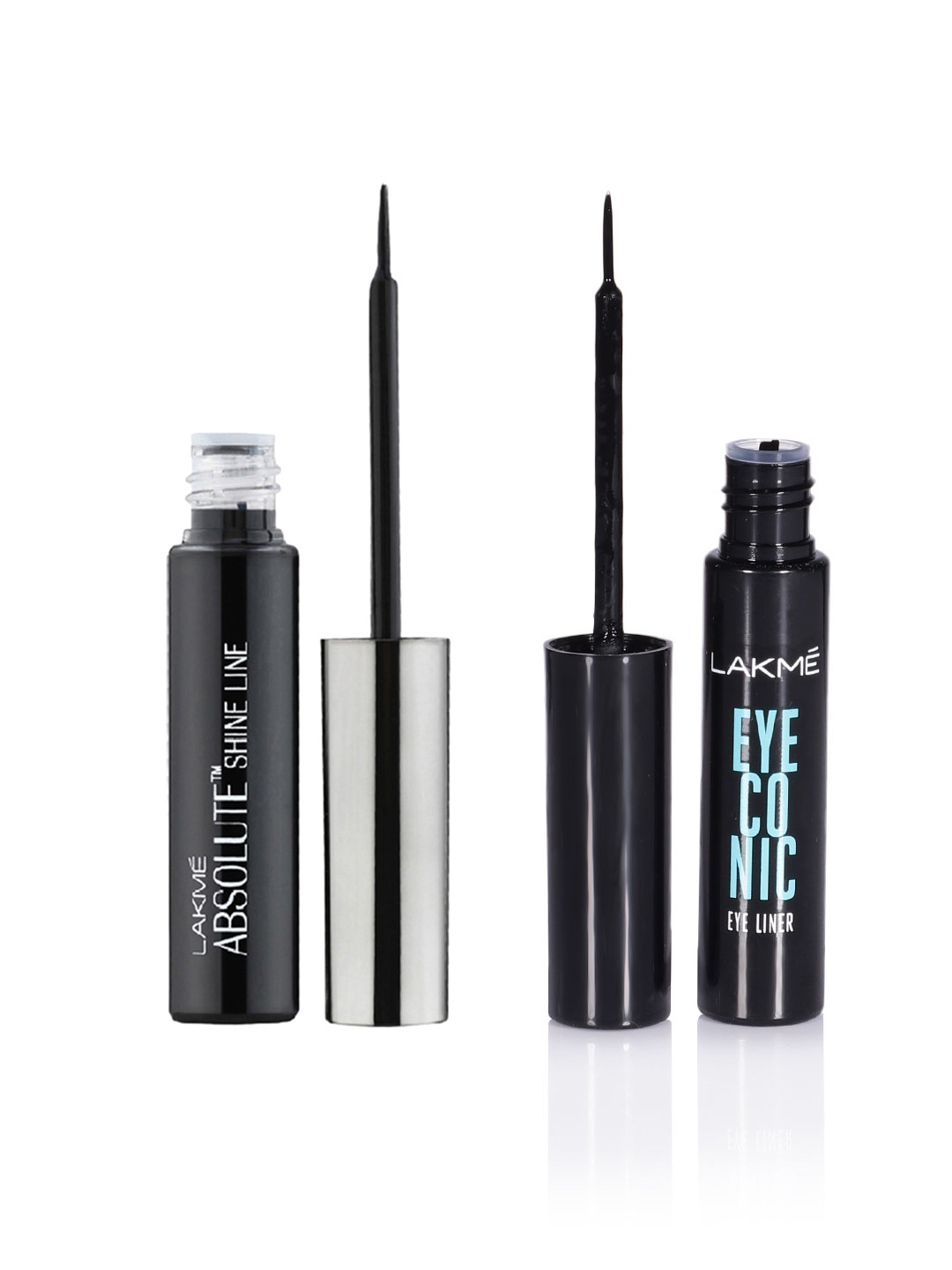 

Lakme Set of Eyeconic Liquid Eyeliner & Absolute Shine Line Eye Liner, Black