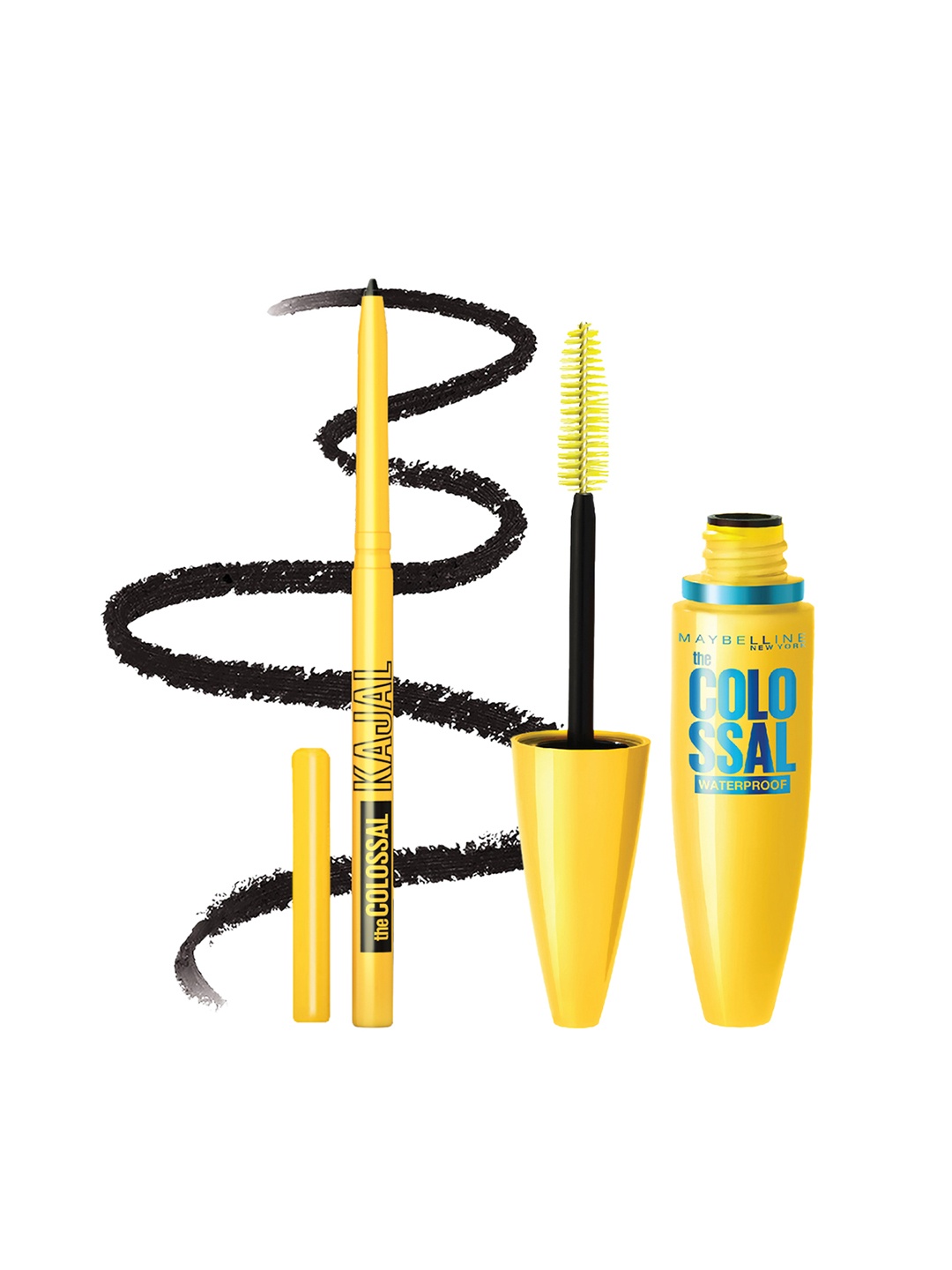 

Maybelline New York Smudge Proof Colossal Kajal & Volume Express Waterproof Mascara, Black