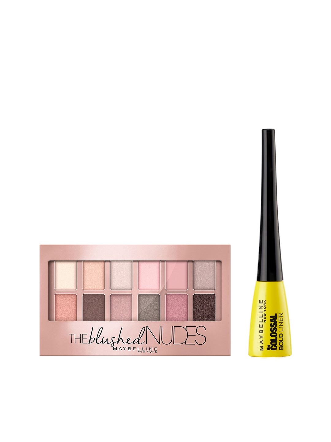 

Maybelline Set of New York The Nudes Eyeshadow Palette & Colossal Bold Eyeliner, Multi