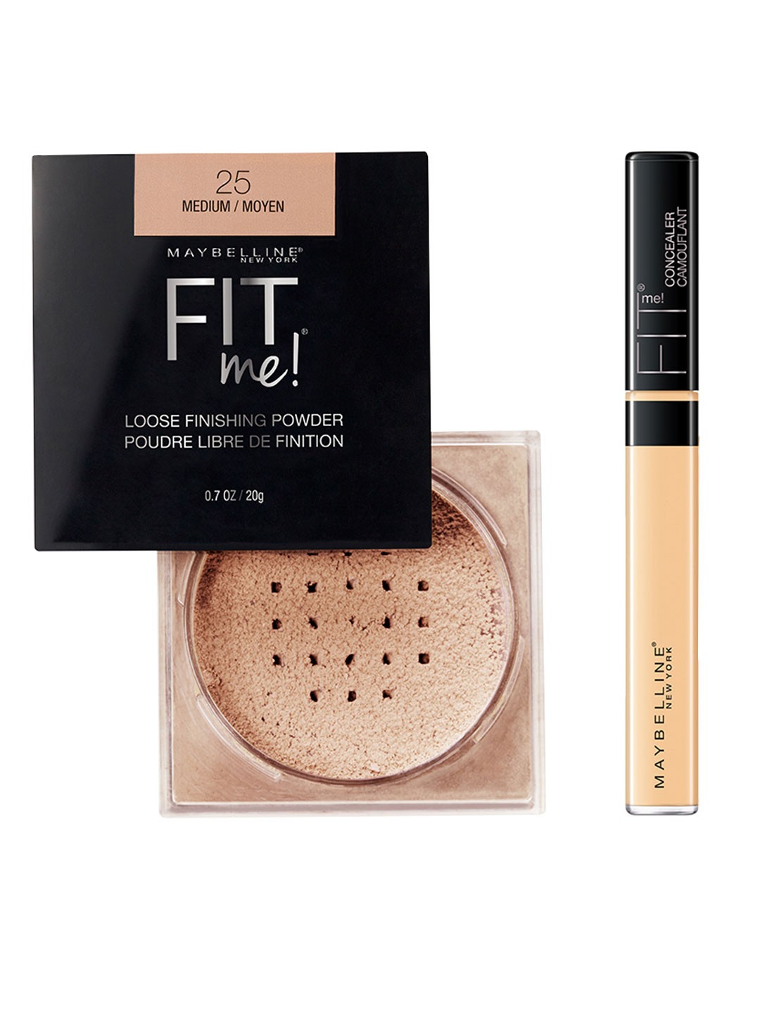 

Maybelline Set of New York Fit Me Loose Finishing Powder & Concealer, Beige