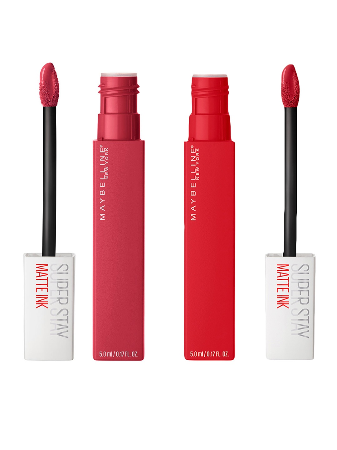 

Maybelline Set of 2 New York Super Stay Matte Ink Liquid Lipsticks - Ambitious & Ruler, Red