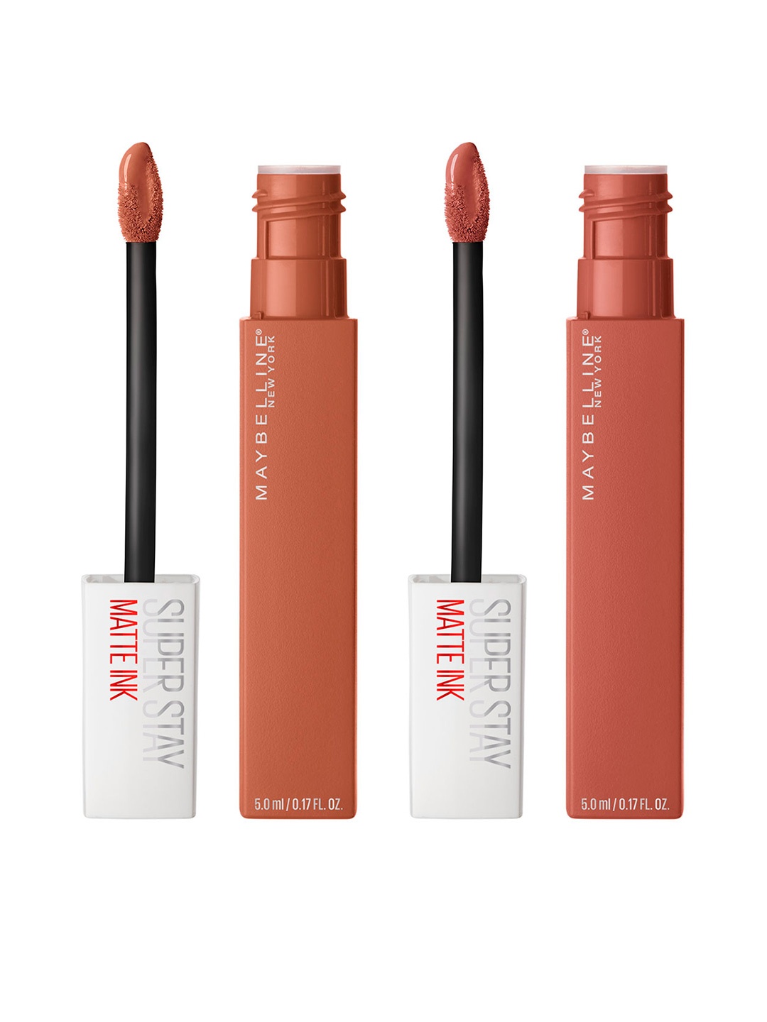 

Maybelline Set of 2 New York Super Stay Matte Ink Liquid Lipsticks - Amazonian & Fighter, Brown