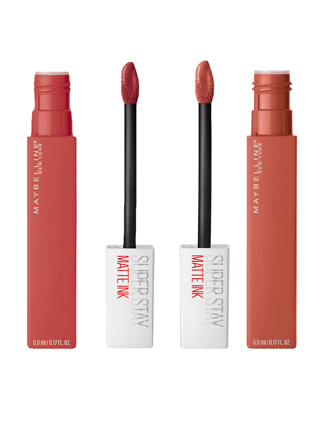 

Maybelline New York Set of 2 Super Stay Matte Ink Lipsticks- Amazonian & Versatile 210, Brown