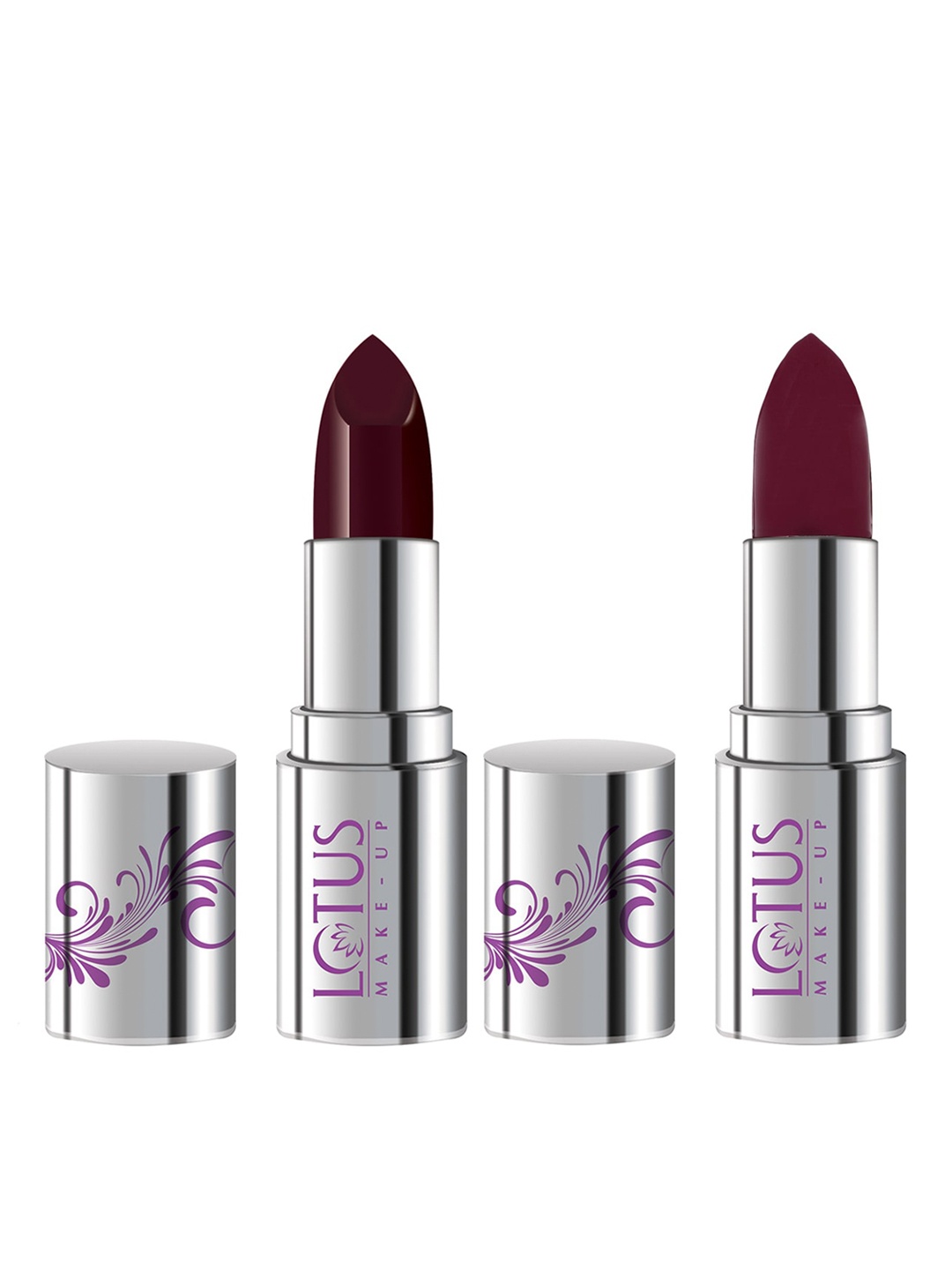 

Lotus Herbals Set of 2 Sustainable Ecostay Butter Matte Lip Colors, Burgundy