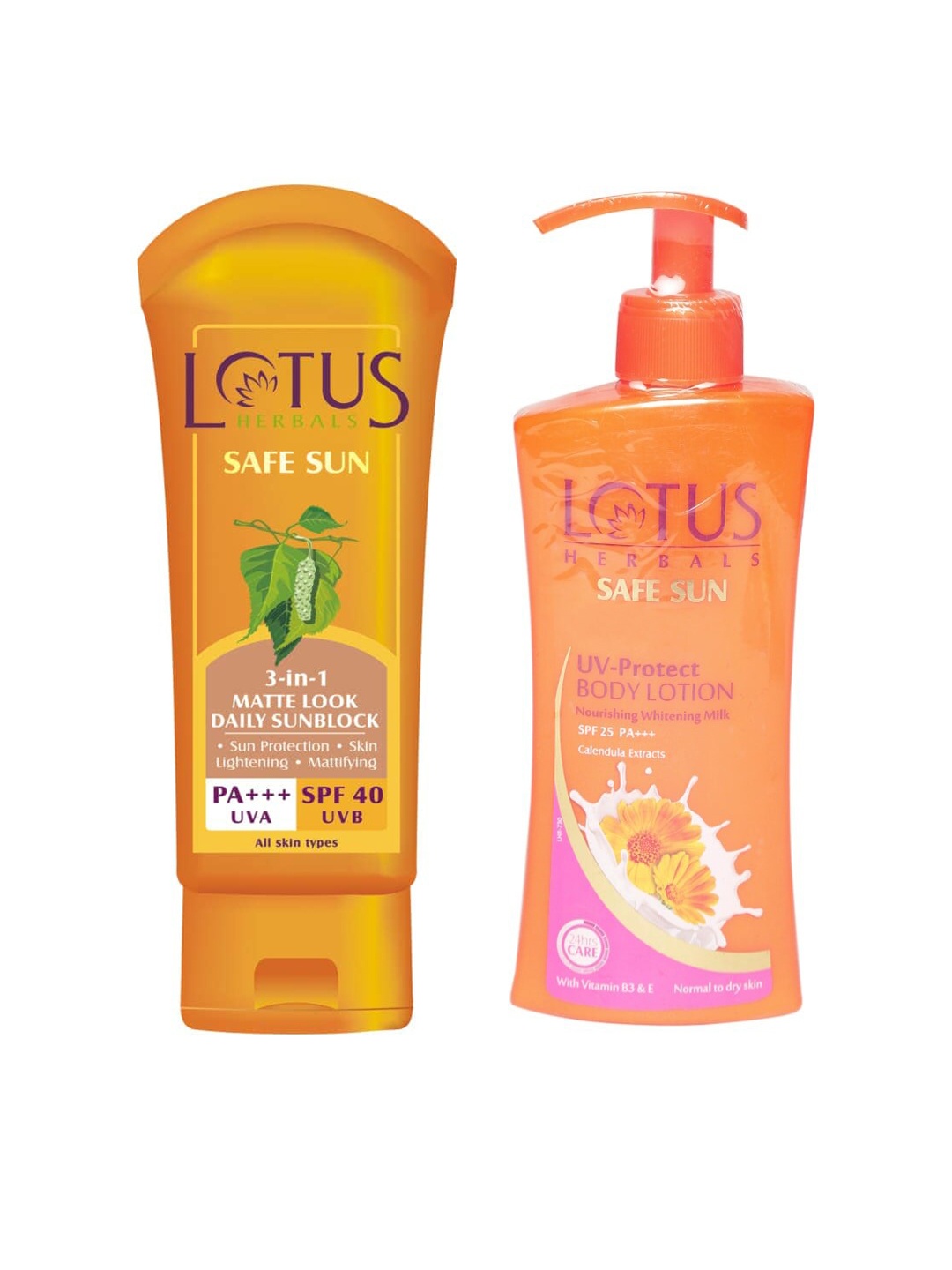 

Lotus Herbals Set of Sunscreen & Body Lotion, Orange