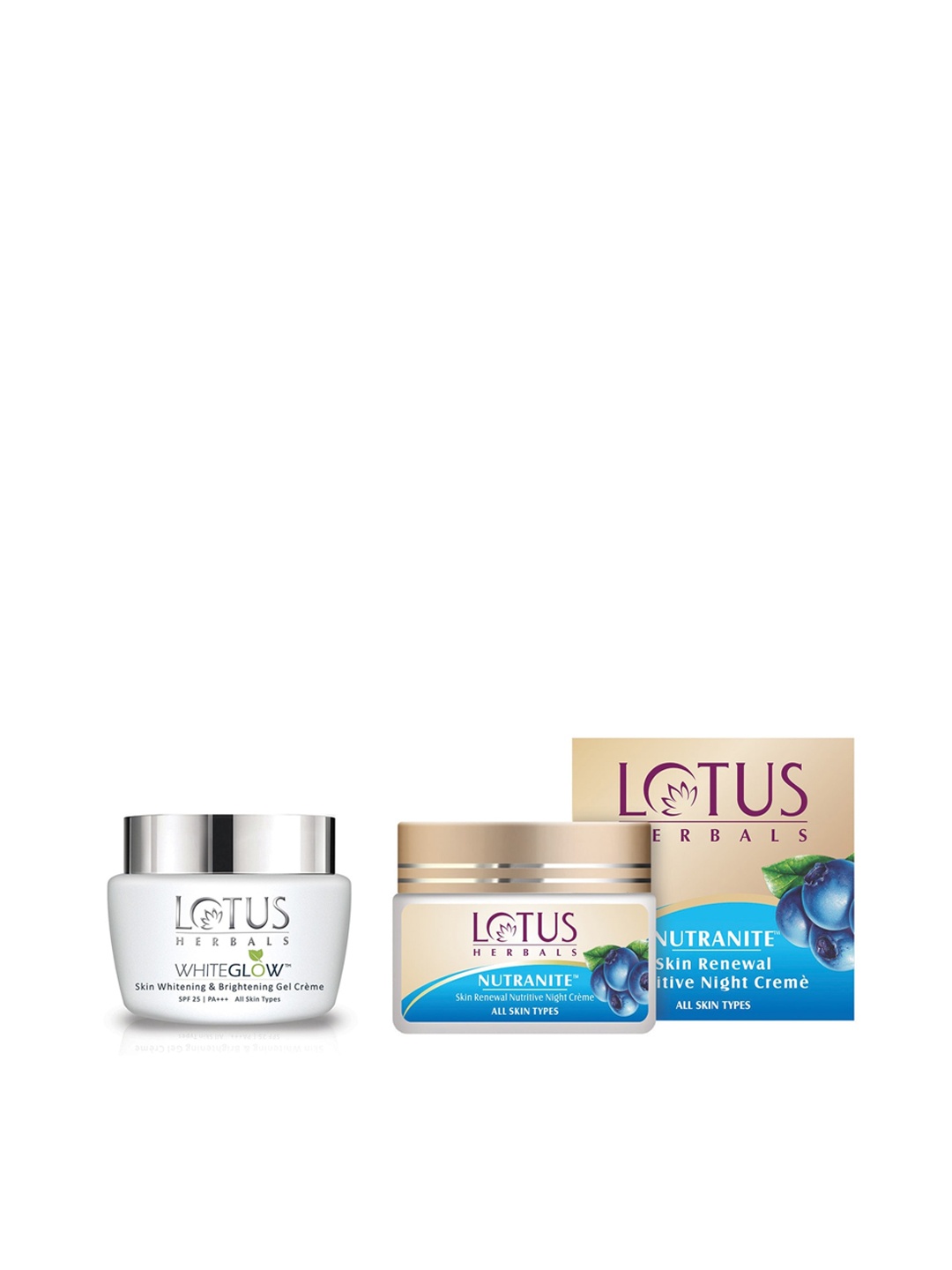 

Lotus Herbals Pack of 2 Sustainable Face Moisturisers, Cream