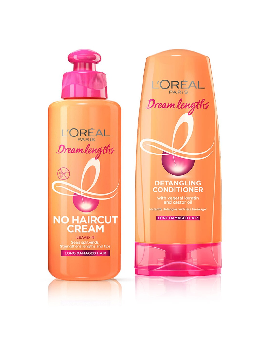 

L'Oreal Paris Dream Lengths No Haircut Cream & Detangling Conditioner, Orange