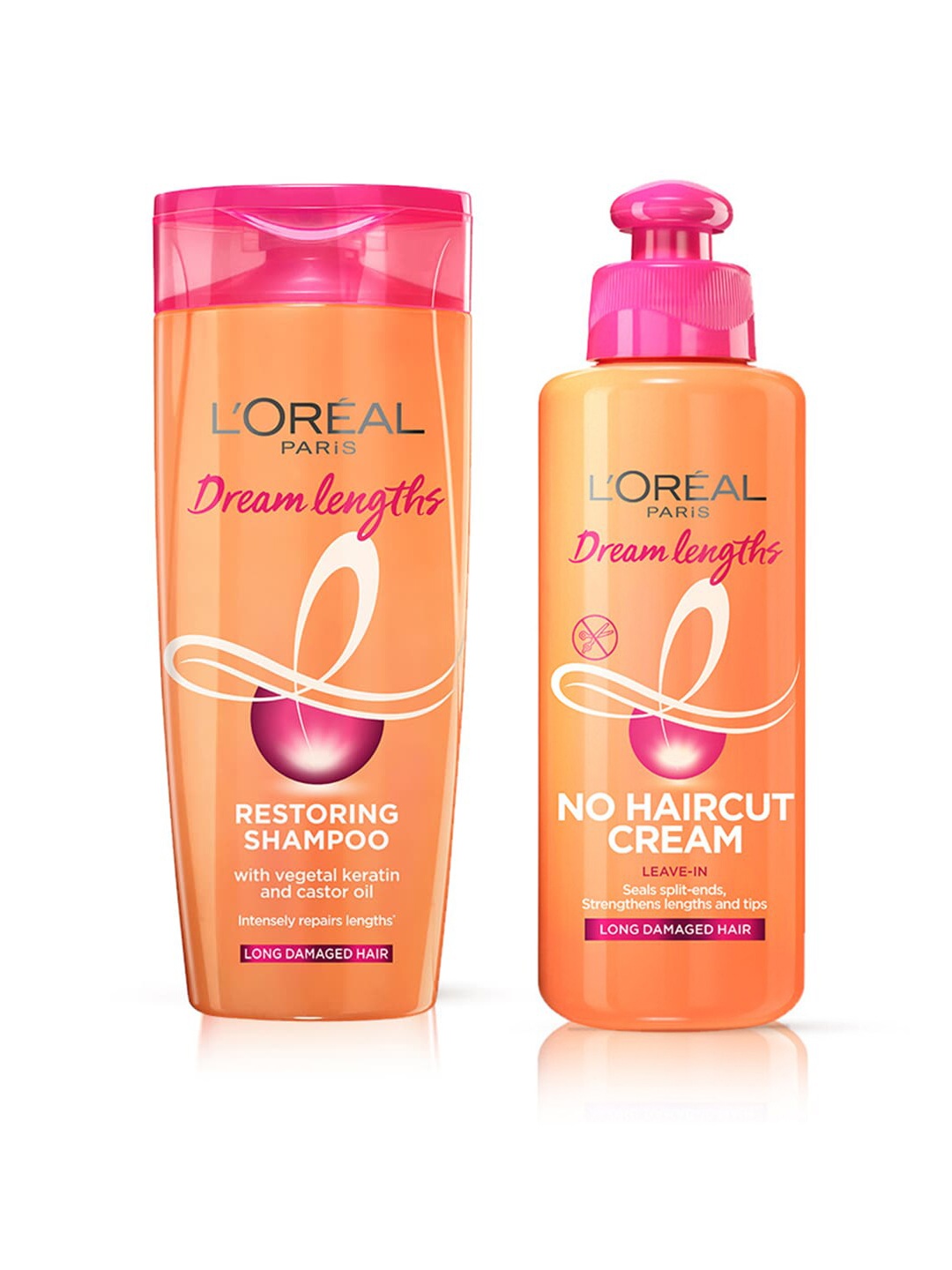 

L'Oreal Paris Dream Lengths No Haircut Cream & Restoring Shampoo, Orange