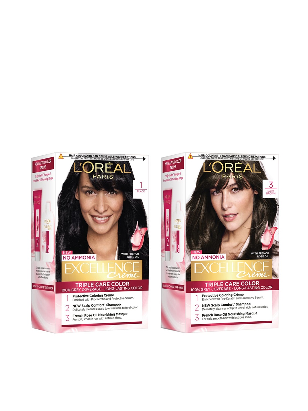 

LOreal Paris Set of 2 Excellence Creme Natural Hair Color, Brown