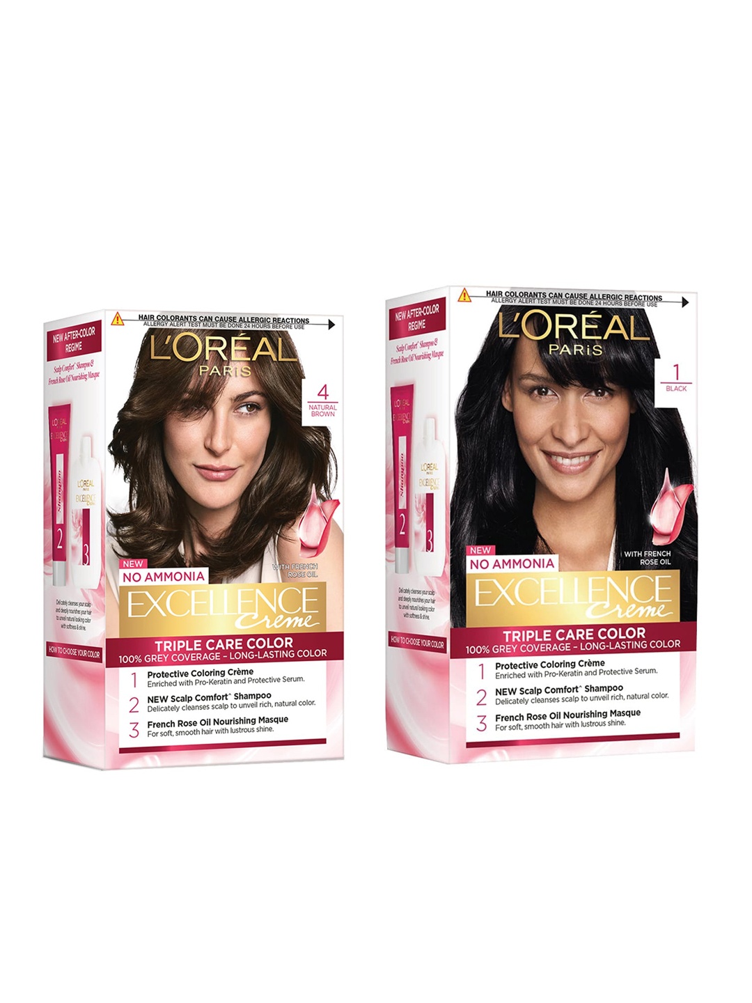 

LOreal Paris Set of 2 Excellence Creme Natural Hair Color, Brown
