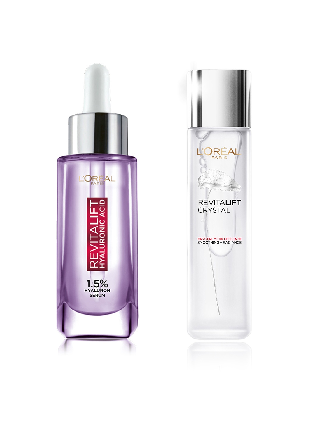 

LOreal Paris Revitalift Crystal Micro-Essence & 1.5% Hyaluronic Acid Face Serum, Silver