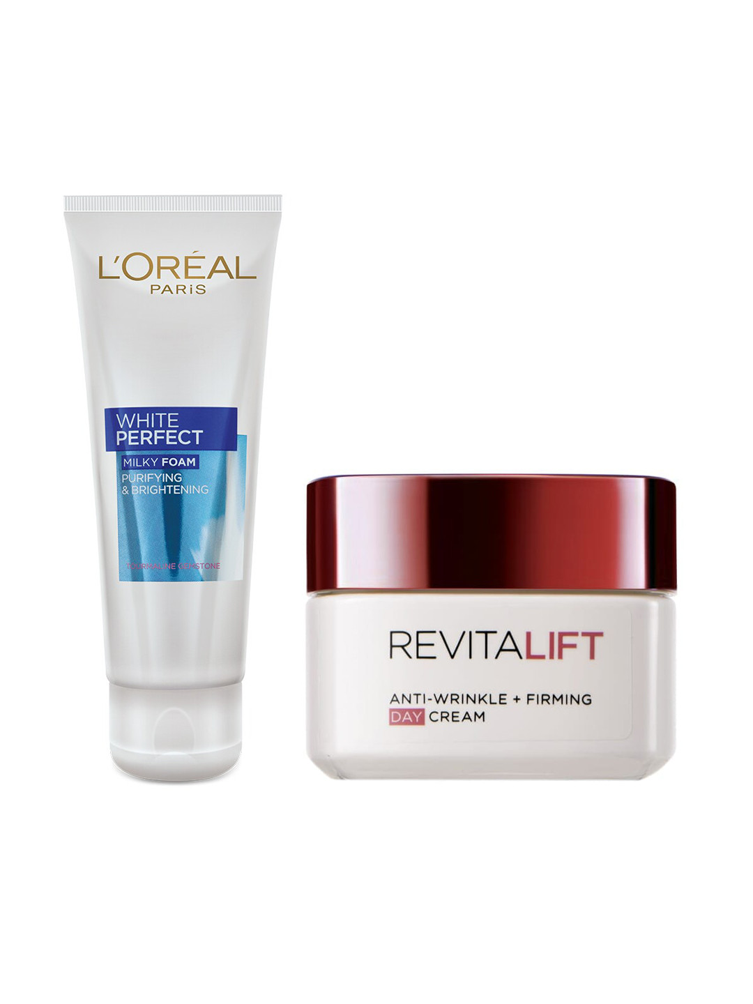 

LOreal Paris Revitalift Anti-Wrinkle Day Cream & White Perfect Milky Facial Foam