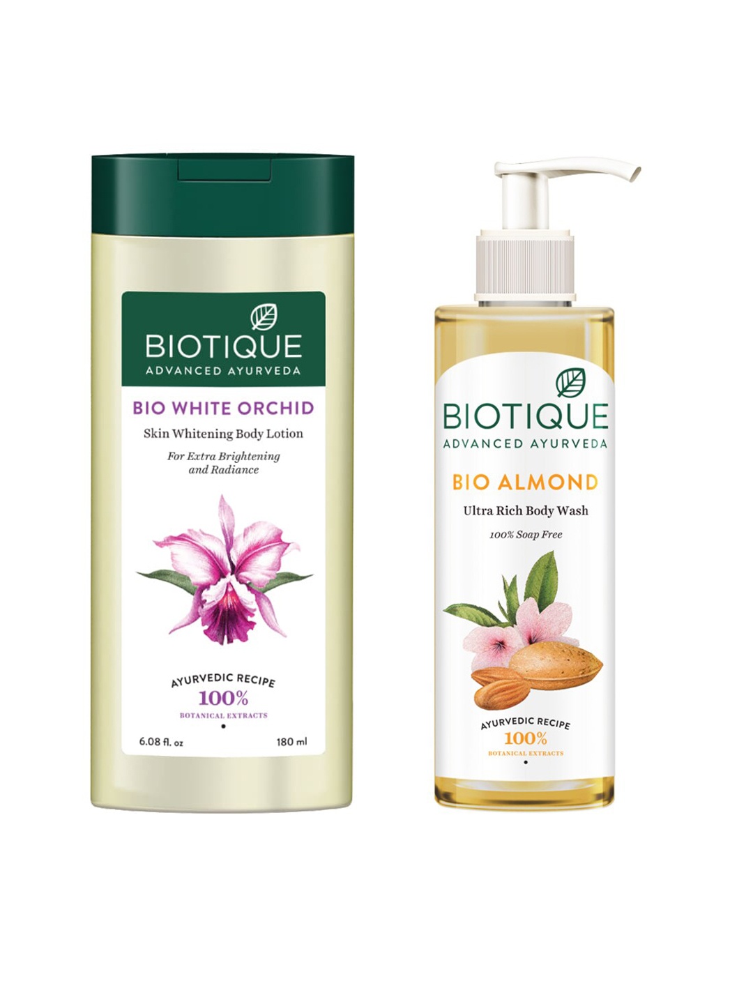 

Biotique Set of Body Wash & Body Lotion, White