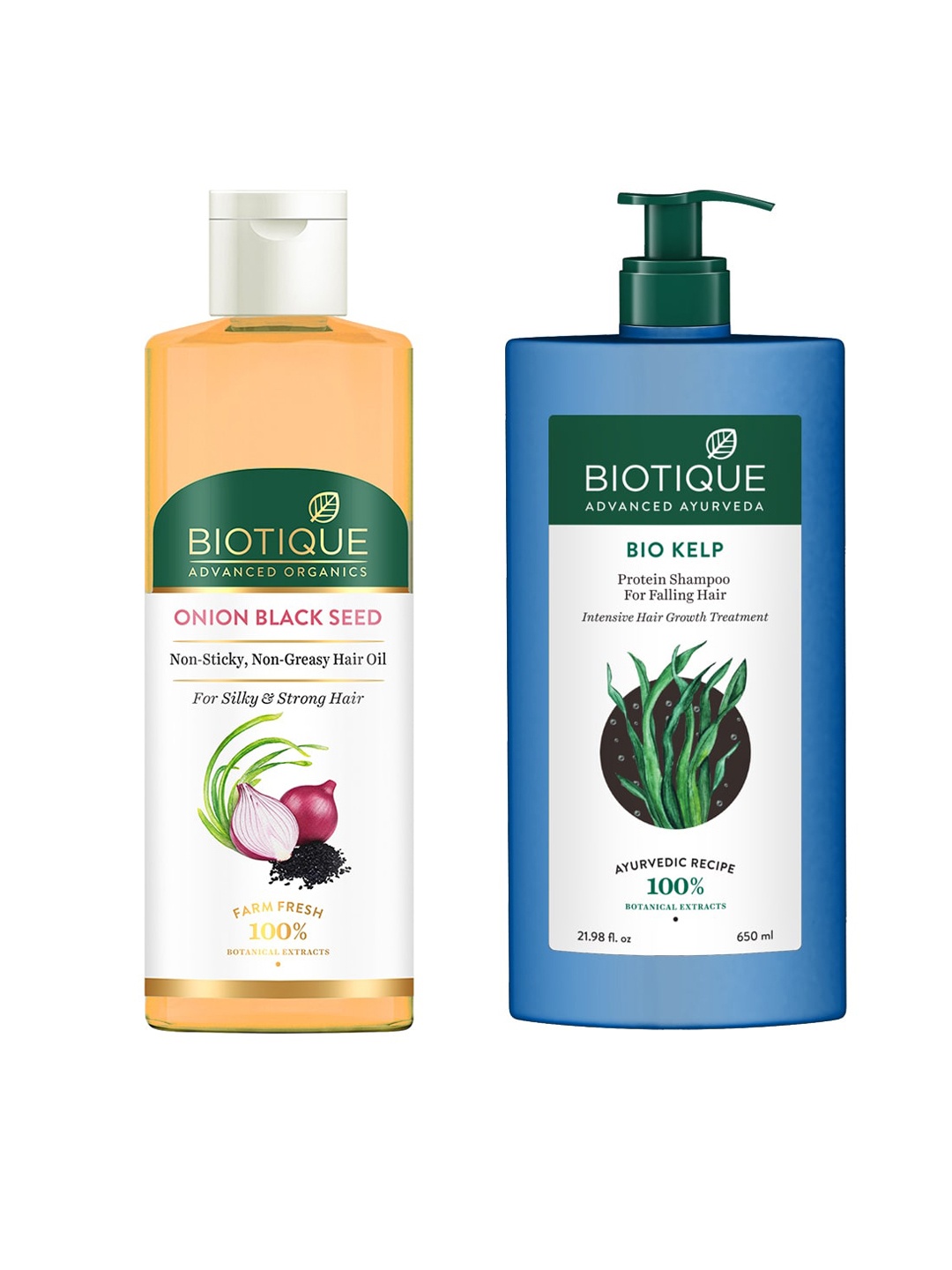 

Biotique Set of Hair Oil & Sustainable Shampoo, Blue