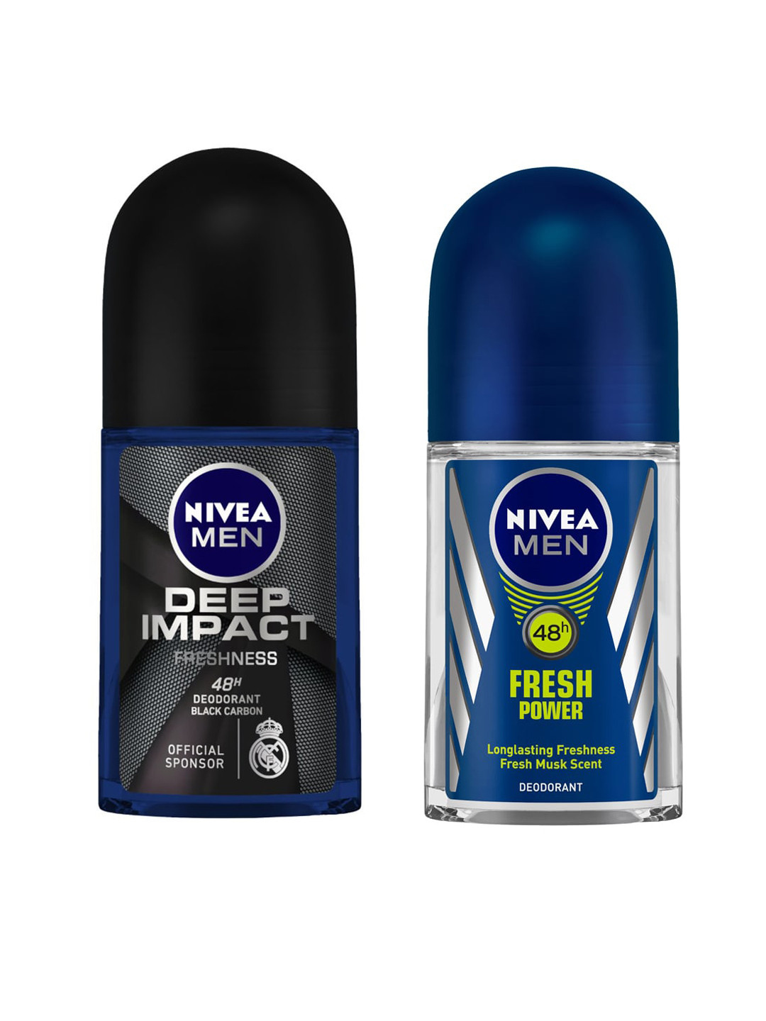 

Nivea Men Set of Deep Impact & Fresh Power Roll-On Deodorants, Black