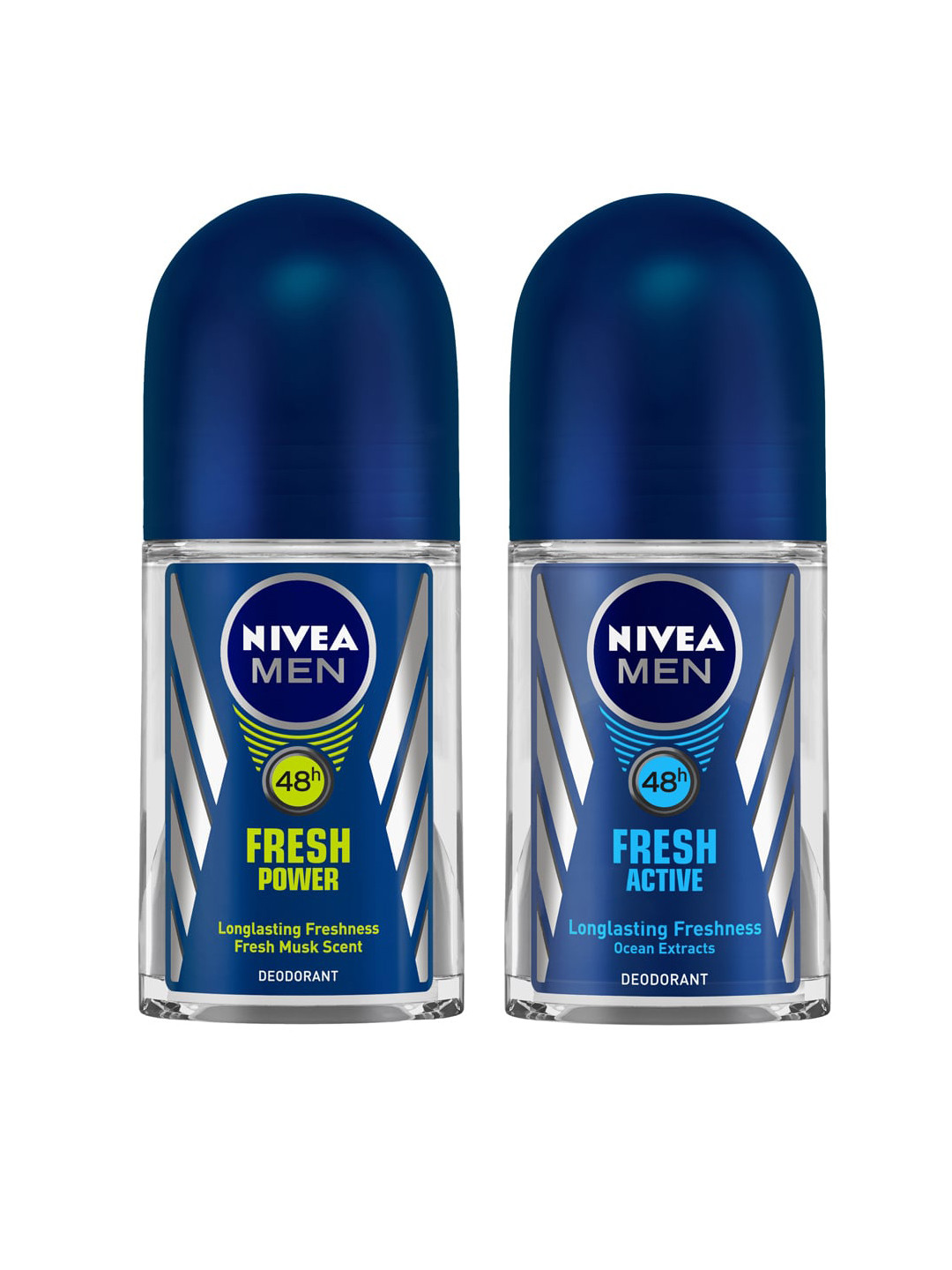 

Nivea Men Set of Fresh Power - Fresh Active Roll-On Deodorants, Blue