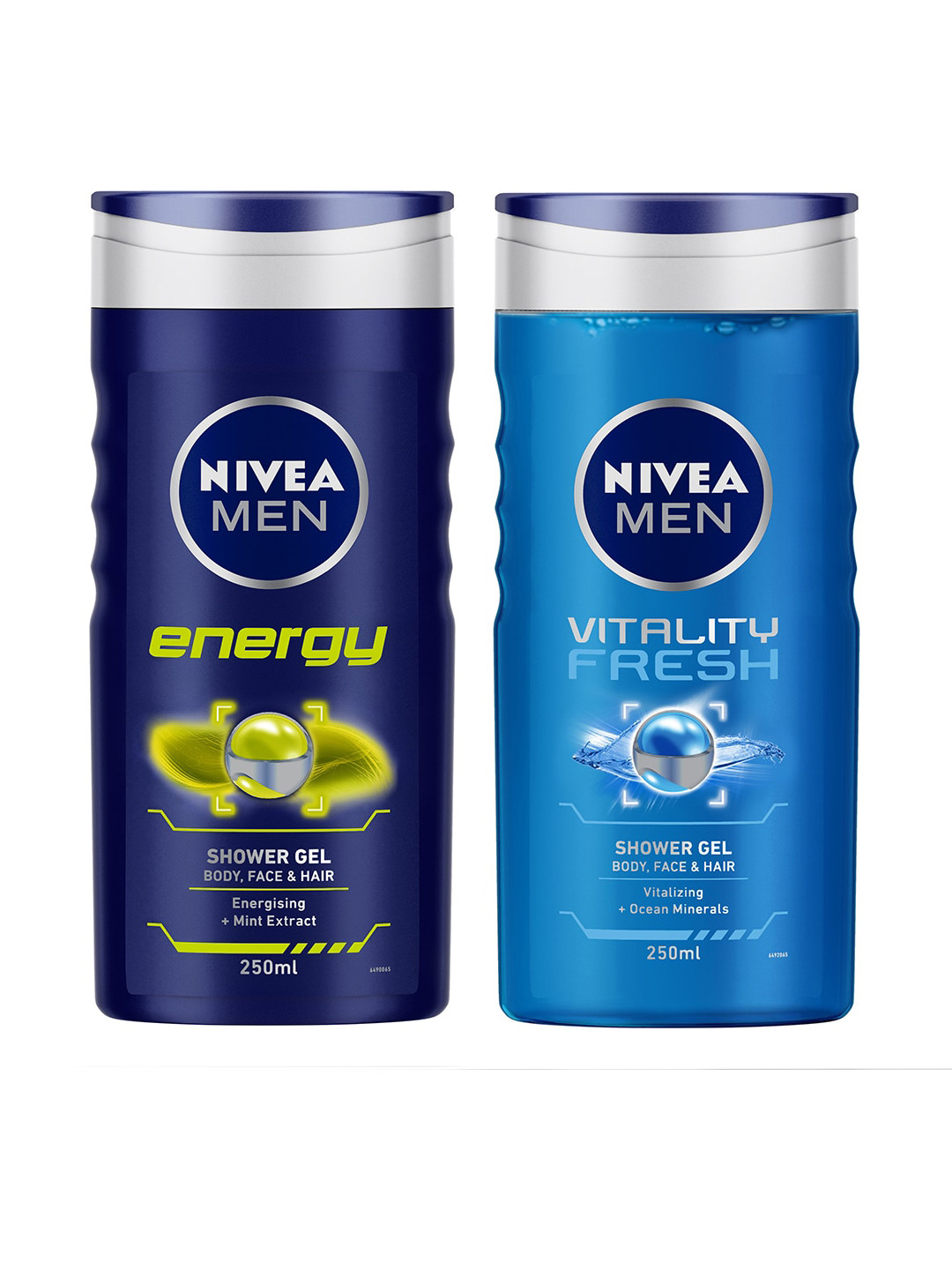 

Nivea Men Set of Vitality Fresh & Energy 3-in-1 Shower Gels, Blue
