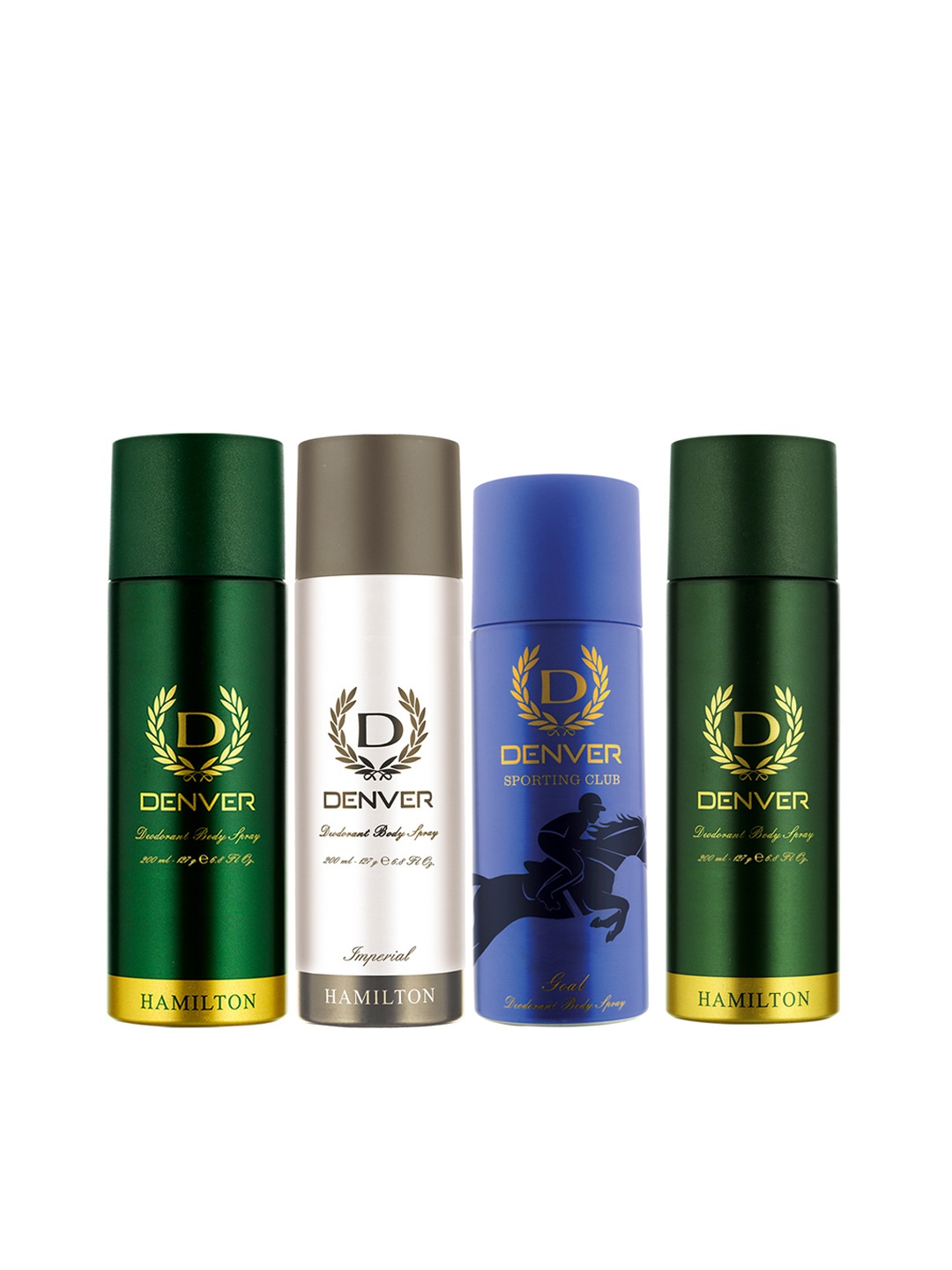 

Denver Men Set of Imperial Hamilton & Sporting Club Deodorant with 2 Hamilton Deodorants, Blue