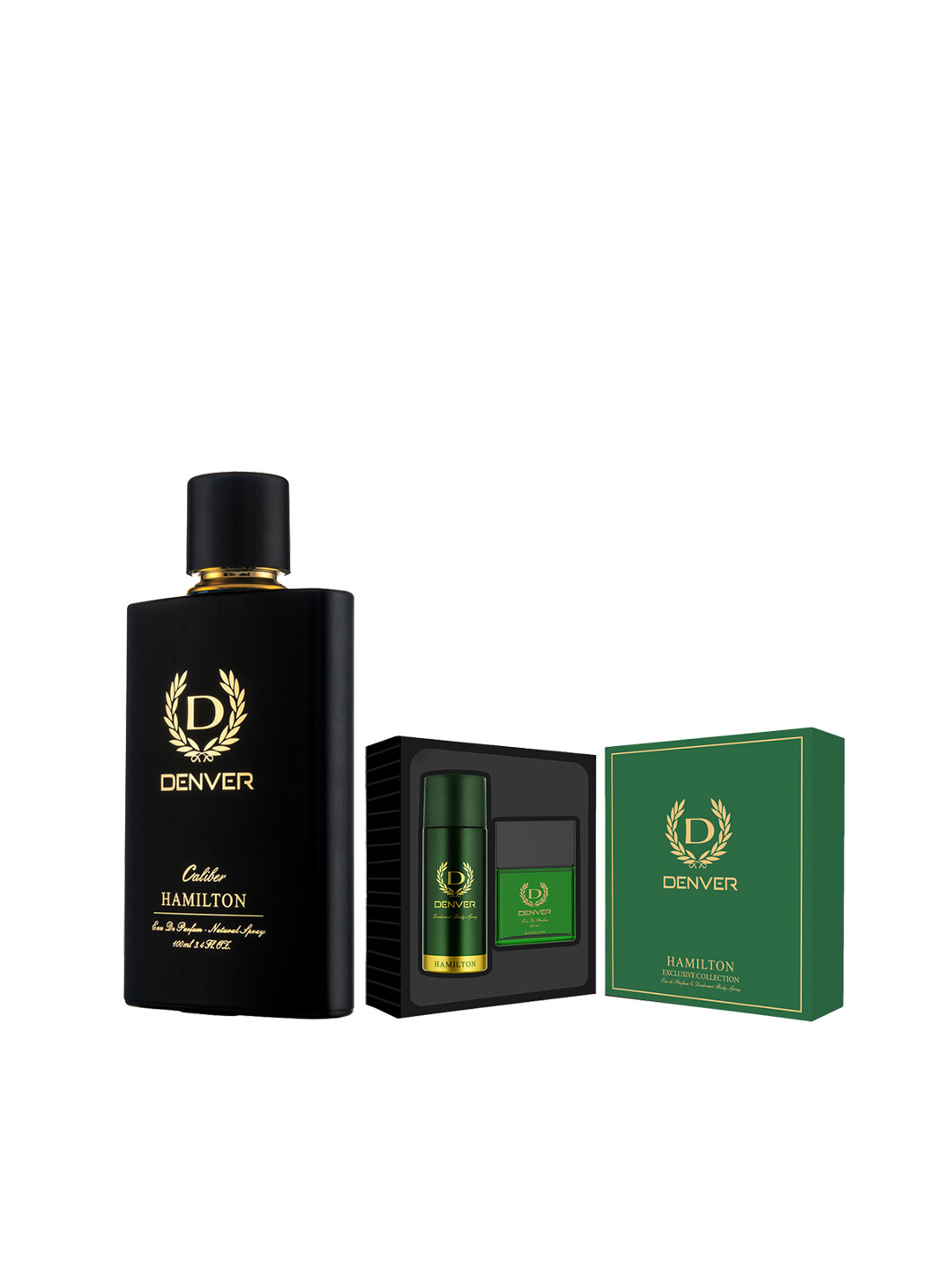 

Denver Men Set of Hamilton Caliber EDP & Hamilton EDP with Hamilton Deodorant, Green