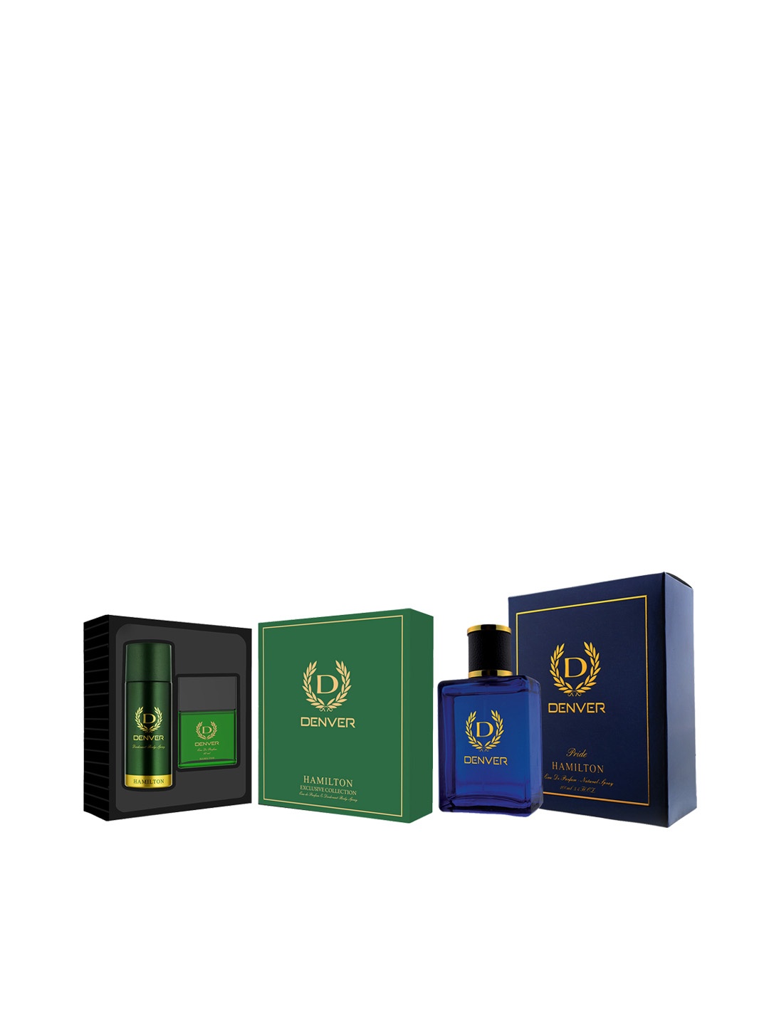 

Denver Men Set of Hamilton EDP & Pride EDP with Hamilton Deodorant, Green