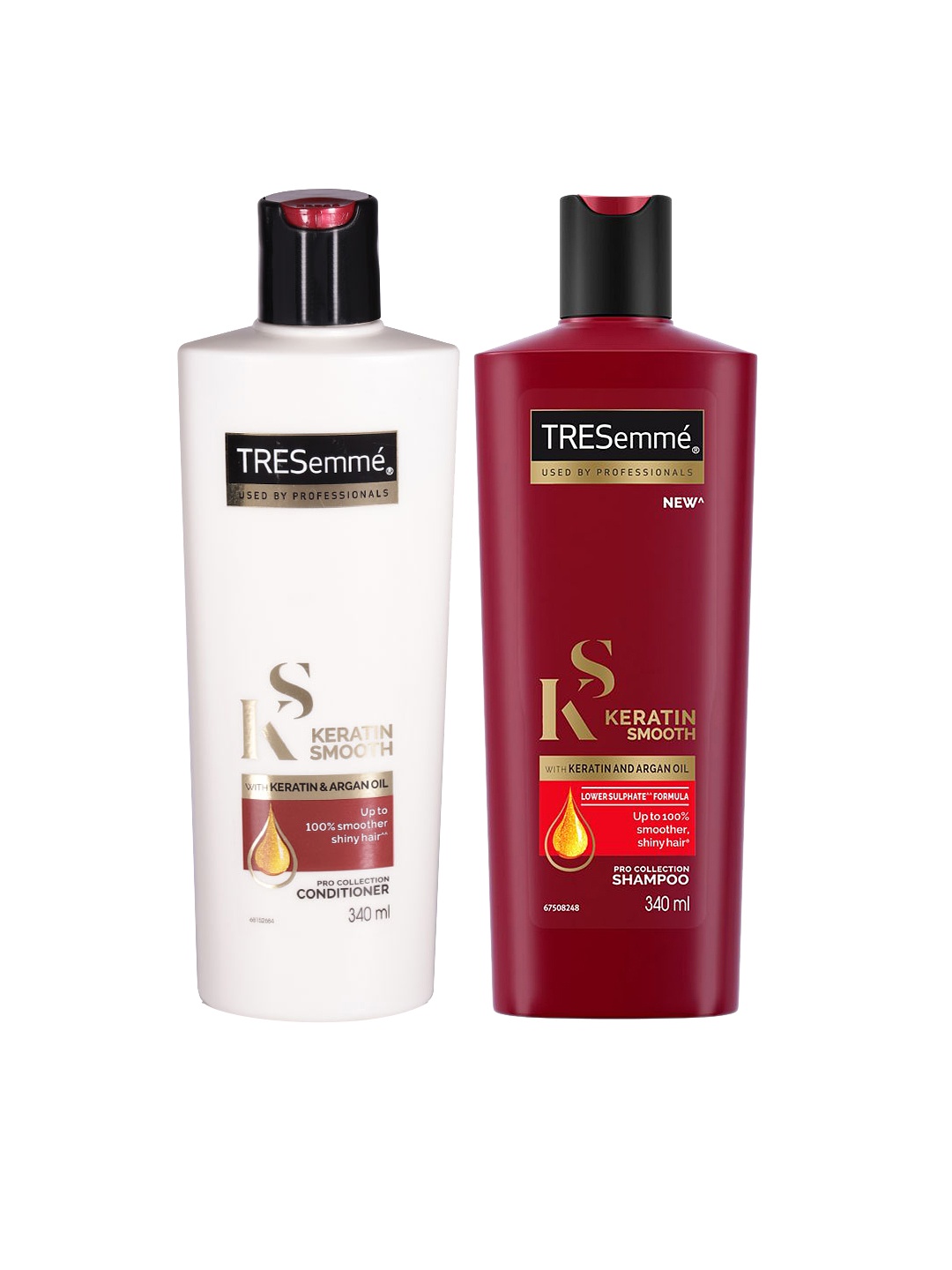 

TRESemme Set of Keratin Smooth Pro Collection Conditioner & Shampoo - 340 ml each, White