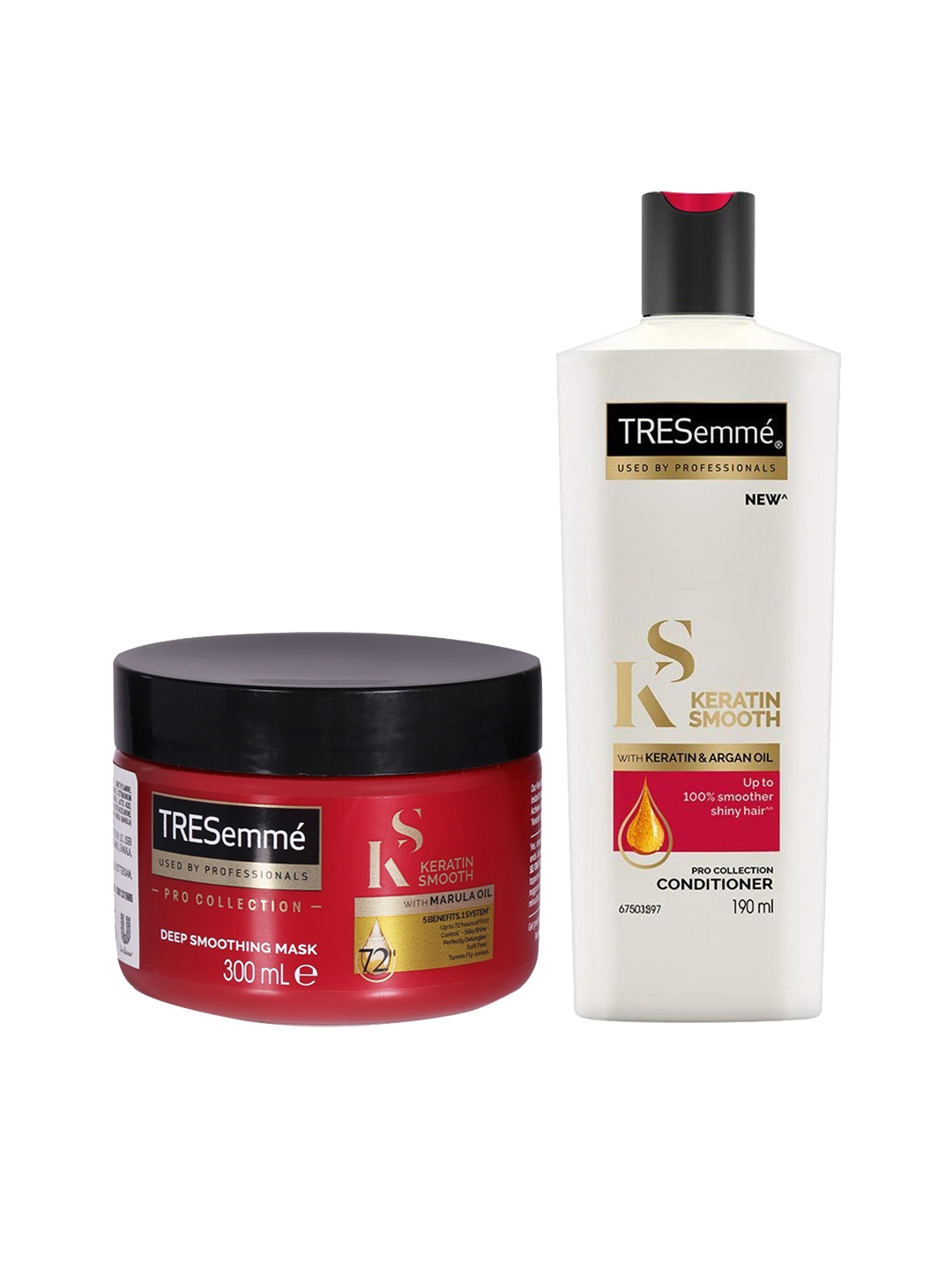 

TRESemme Set of Keratin Smooth Pro Collection Deep Smoothening Hair Mask & Conditioner, Red