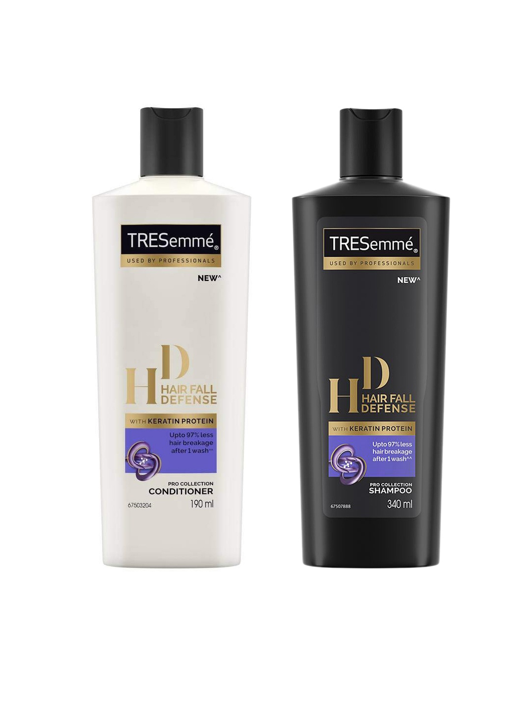 

TRESemme Set of Hair Fall Defense Pro Collection Shampoo & Conditioner, Black