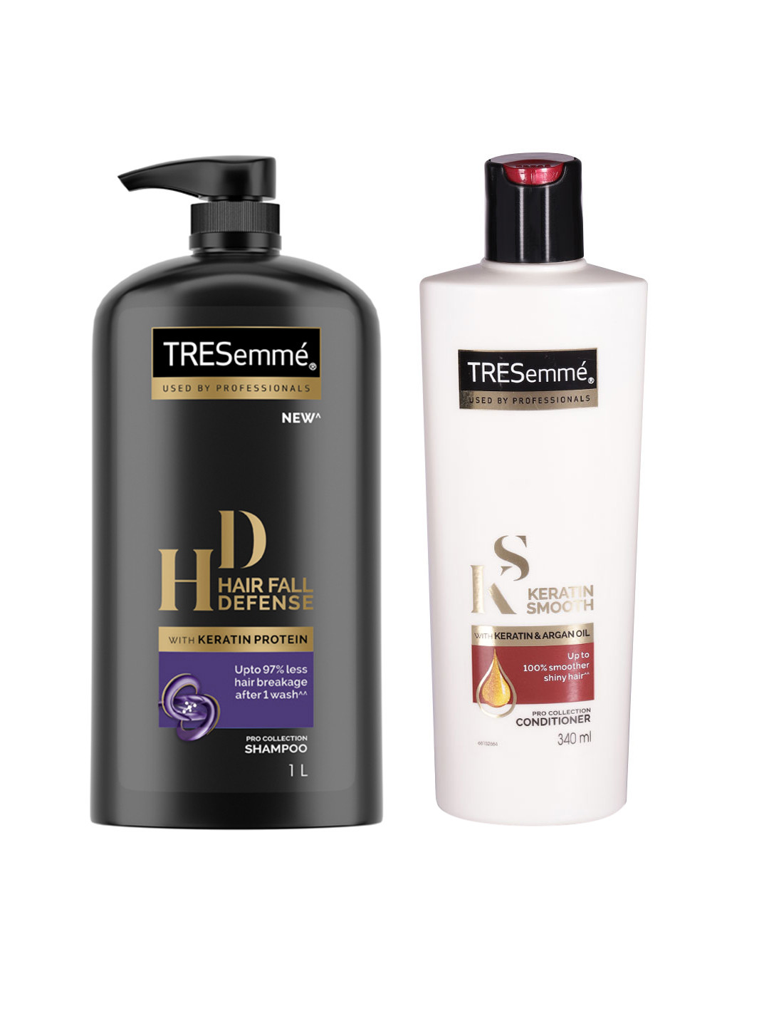 

TRESemme Set of Hair Fall Defence Shampoo & Keratin Smooth Conditioner, Black