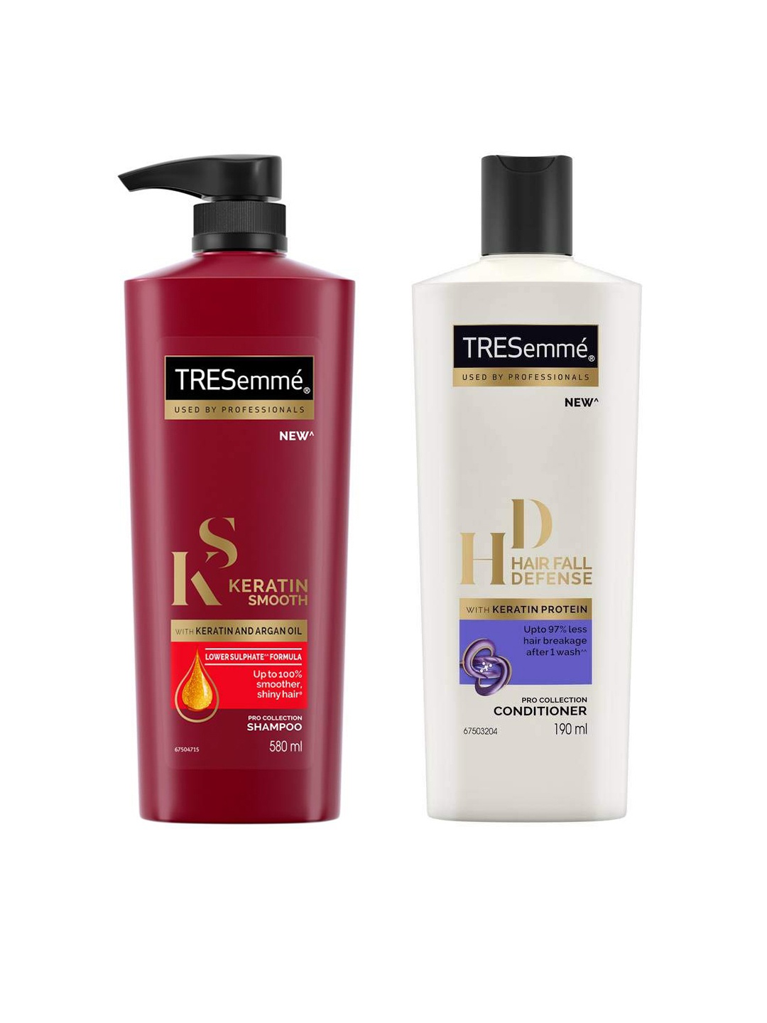 

TRESemme Set of Keratin Smooth Shampoo & Hair Fall Defense Conditioner, Red