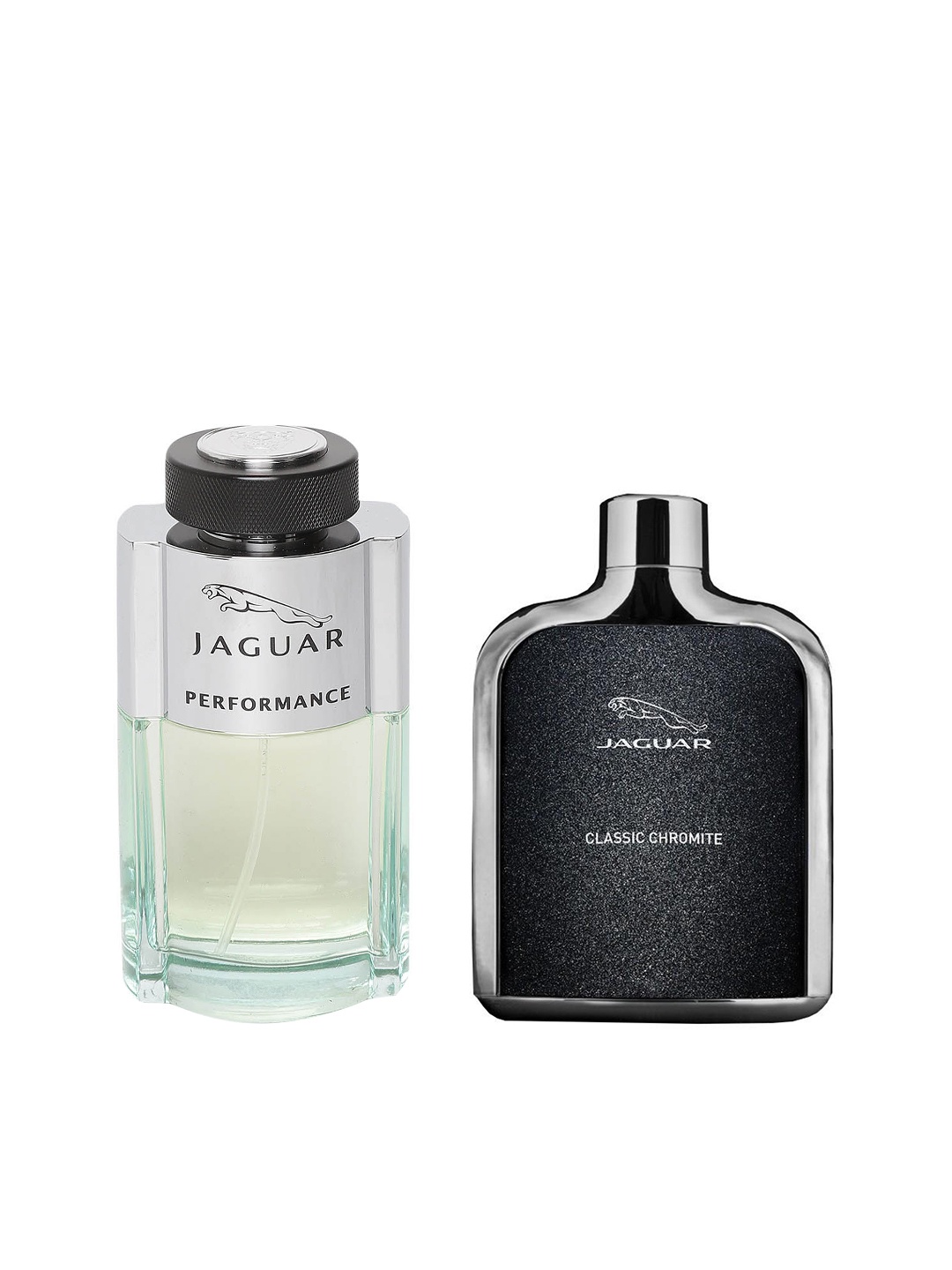 

JAGUAR Men Set of 2 Eau De Toilette Perfumes - Classic Chromite & Performance, Black