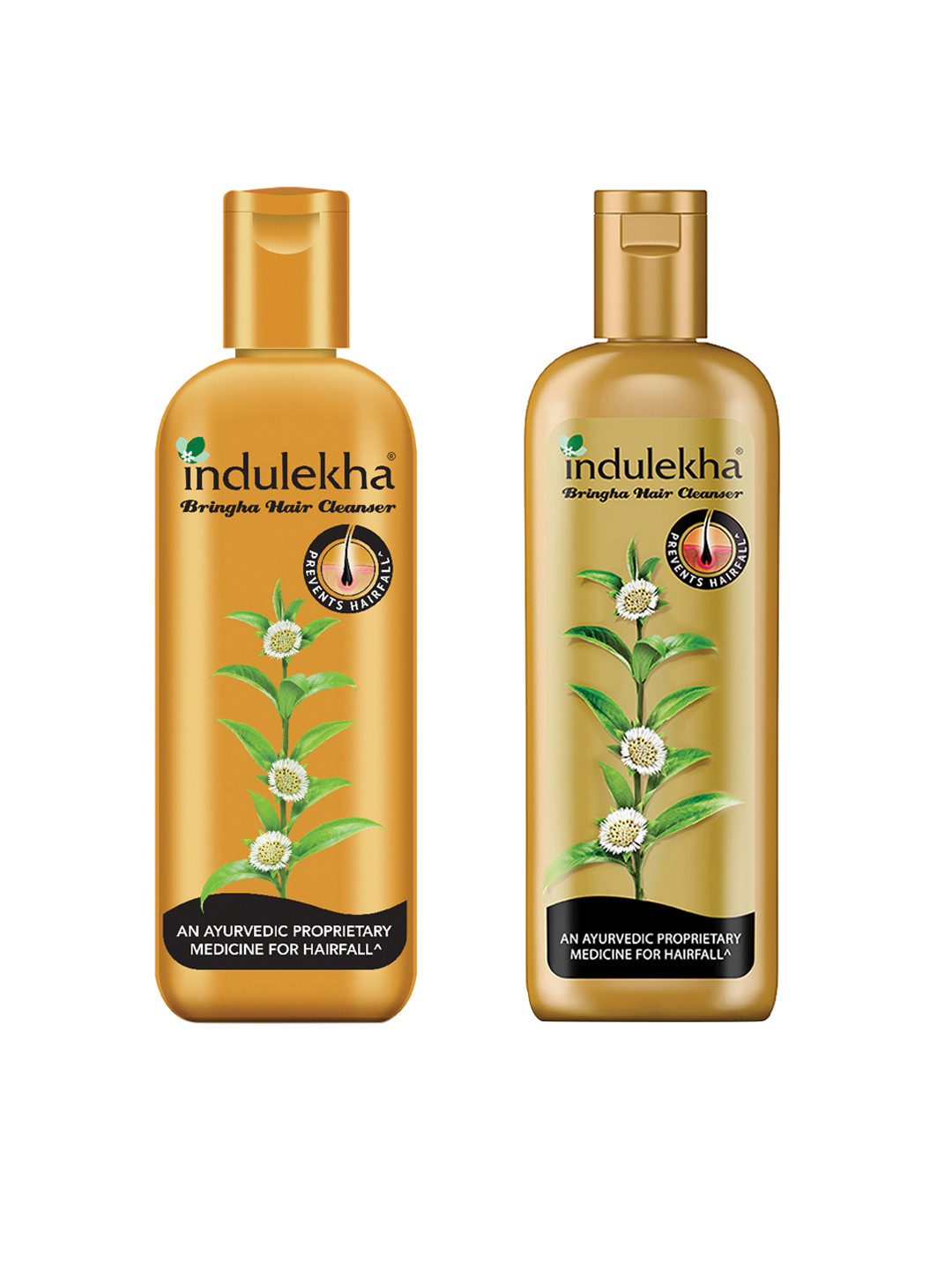 

indulekha Set of Bringha Anti-Hairfall & Hair Cleanser Shampoo, Mustard