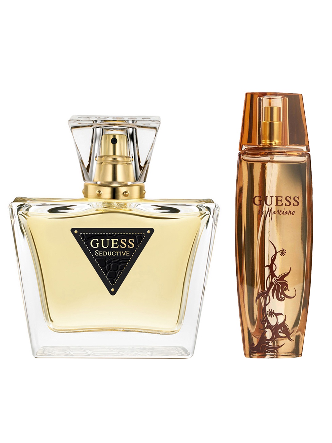 

GUESS Women Set Of 2 EDT & EDP - Seductive & Marciano - 75ml & 100ml, Gold