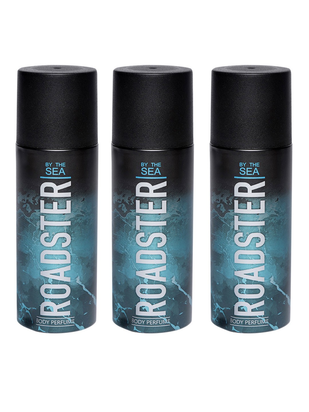 

Roadster Men Set of 3 By The Sea Body Spray & Men By The Sea Body Spray 150 ml each, Blue
