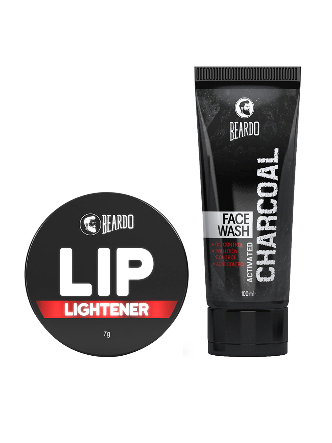 

BEARDO Men Lip Lightener & Oil-Pollution Control Face Wash, Black