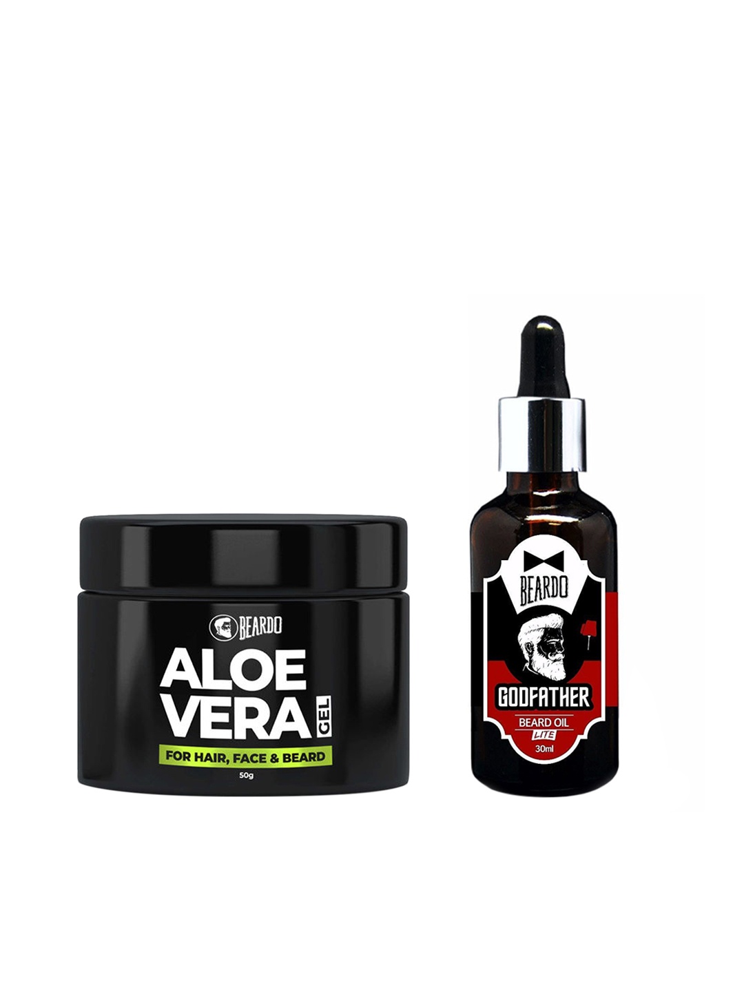 

BEARDO Godfather Lite Beard & Mustache Oil & Aloe Vera Moisturizer Gel, Black