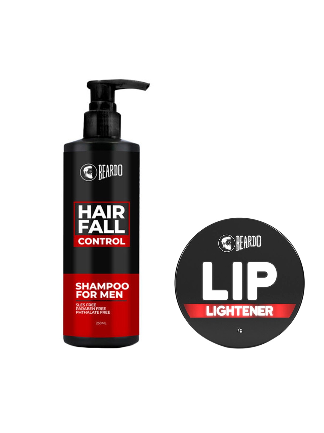 

BEARDO Men Lip Lightener & Hair Fall Control Shampoo, Black