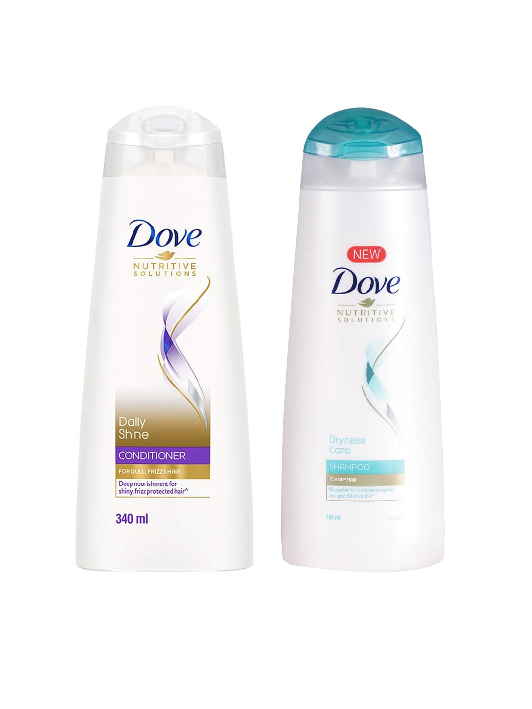 

Dove Unisex Nutritive Solutions Dryness Care Shampoo & Daily Shine Conditioner, White
