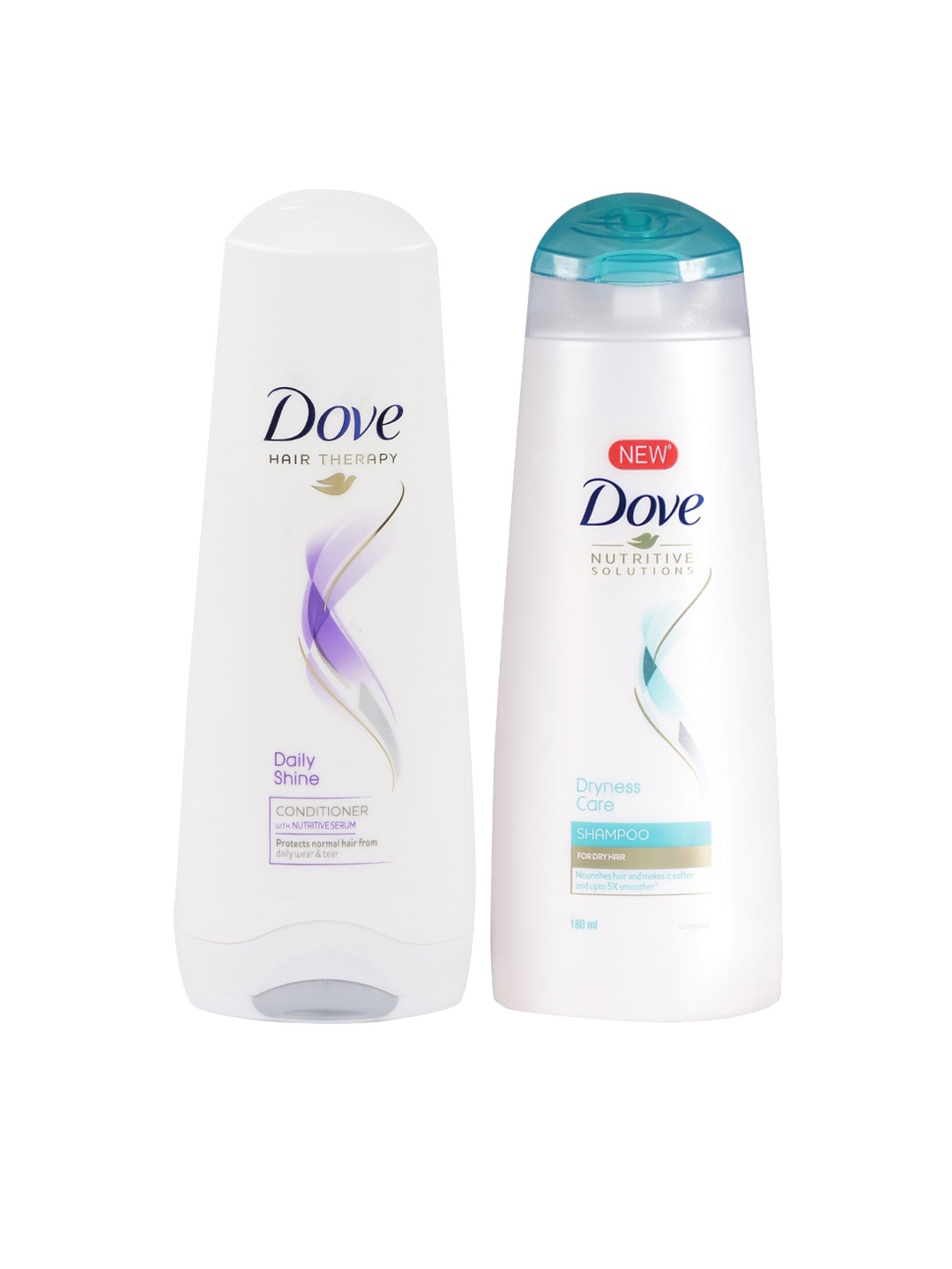 

Dove Hair Therapy Daily Shine Conditioner & Nutritive Solutions Dryness Care Shampoo, White