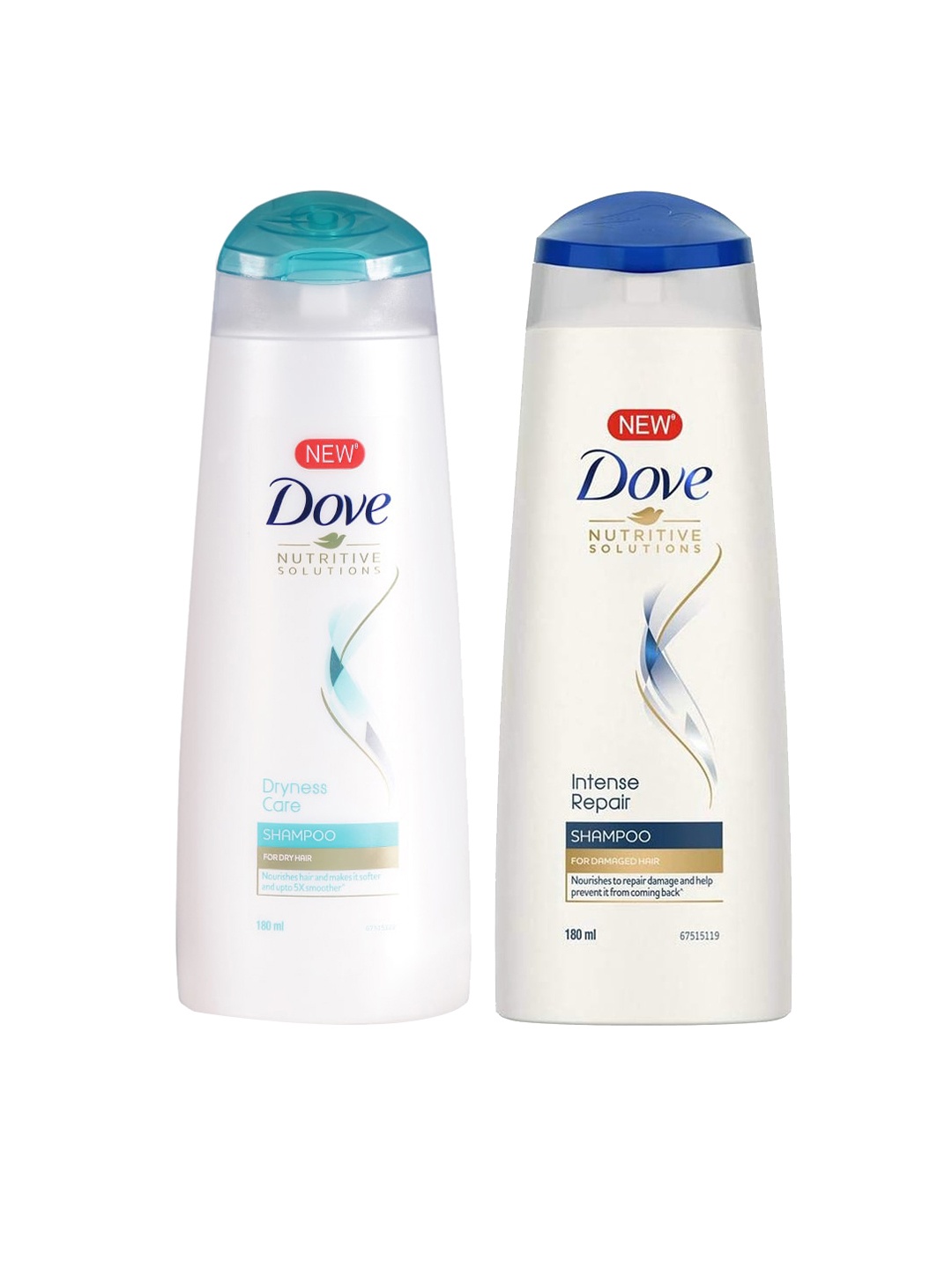 

Dove Unisex Intense Repair Shampoo & Nutritive Solutions Dryness Care Shampoo, White