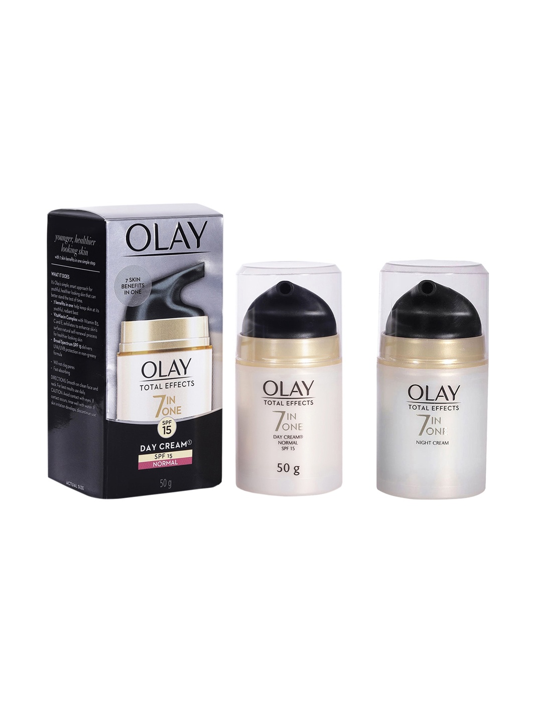 

Olay Total Effects 7-In-One Day Cream Normal & Night Cream - 50g each, White