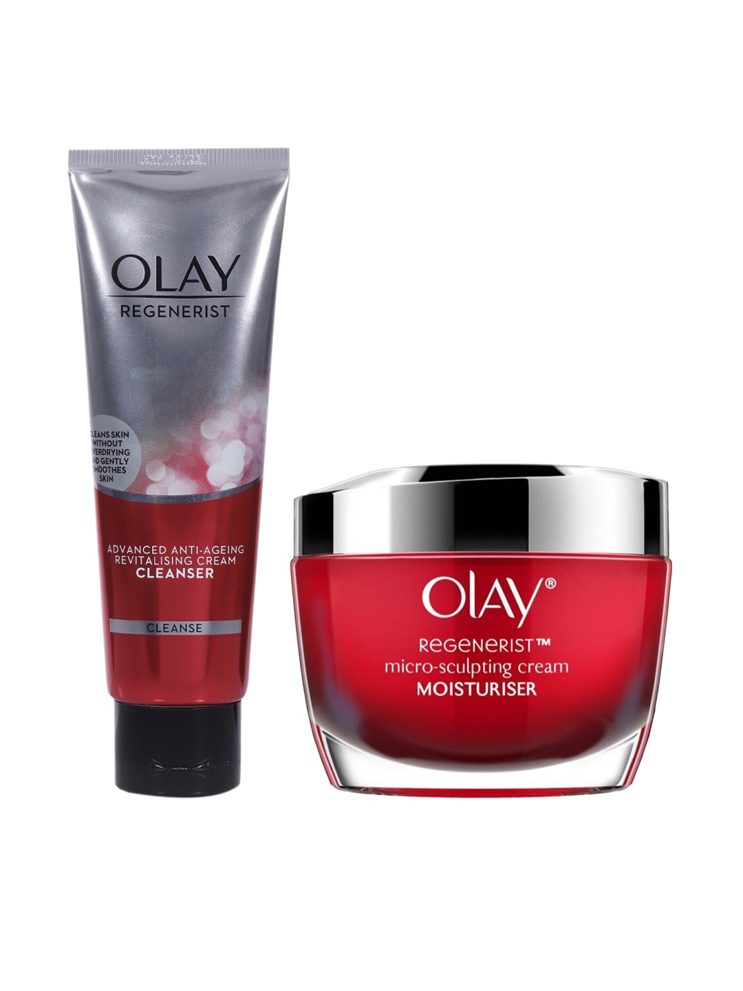 

Olay Advanced Anti-Ageing Cream & Regenerist Anti-Ageing Revitalizing Face Cleanser, White