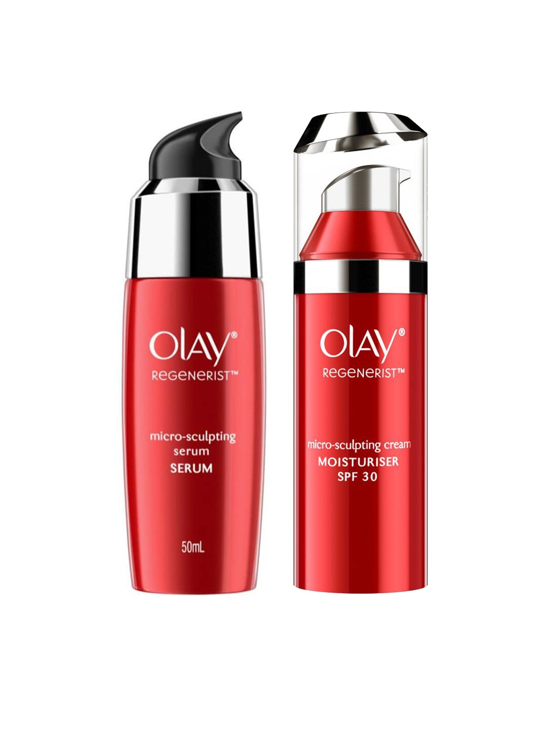 

Olay Anti-Ageing Micro-Sculpting Cream Moisturiser & Anti Ageing Micro Sculpting Serum, White
